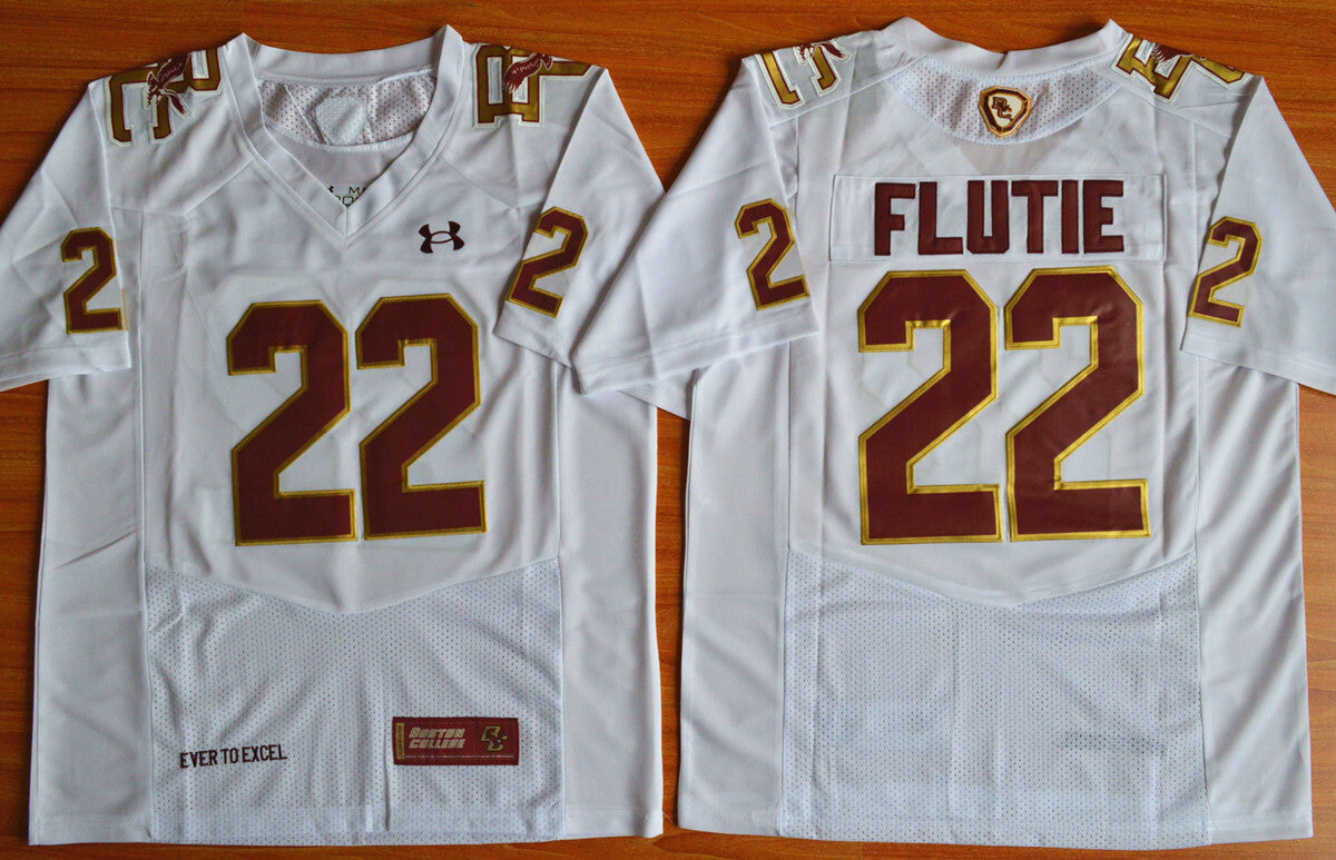 Doug Flutie 22 White College Football Jersey football jersey product view 1