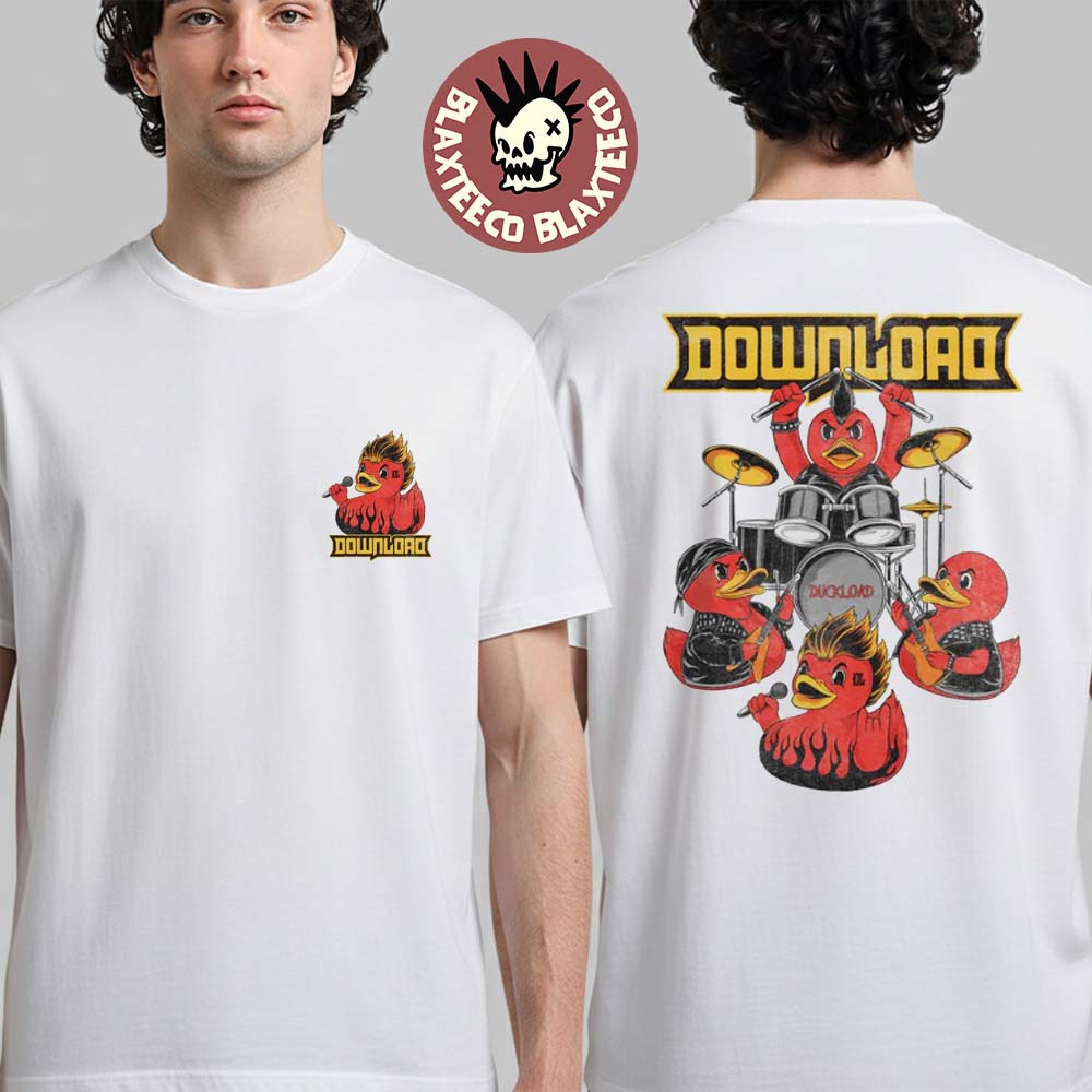 Download Festival 2026 Merch In Donnington UK From 10 To 14 June 2026 Download Duck Band T-Shirt - T-Shirt, Sweatshirt, Hoodie