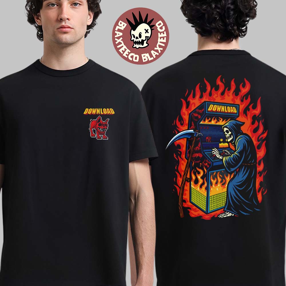 Download Festival 2026 Merch In Donnington UK From 10 To 14 June 2026 Grim Gamer T-Shirt Unisex T-shirt, Sweatshirt, Hoodie, Long Sleeve Tee - T-Shirt, Sweatshirt, Hoodie