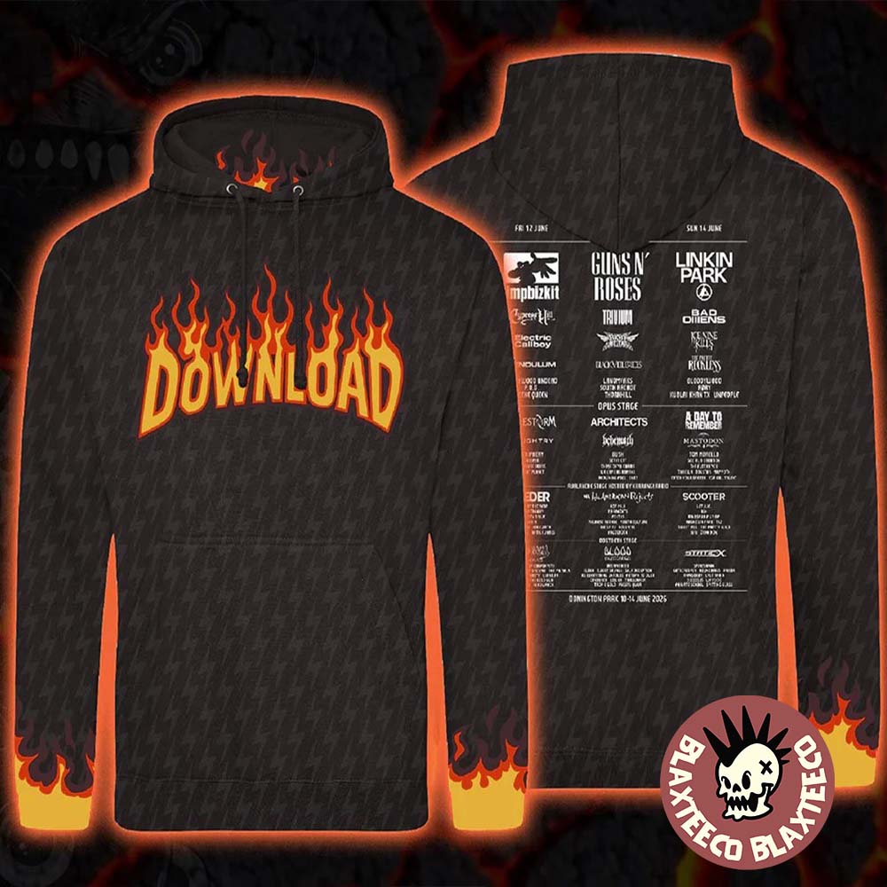 Download XXIII Festival 2026 Merch At Donington Park UK From 10 To 14 June 2026 Flame Line-Up Hoodie - T-Shirt, Sweatshirt, Hoodie