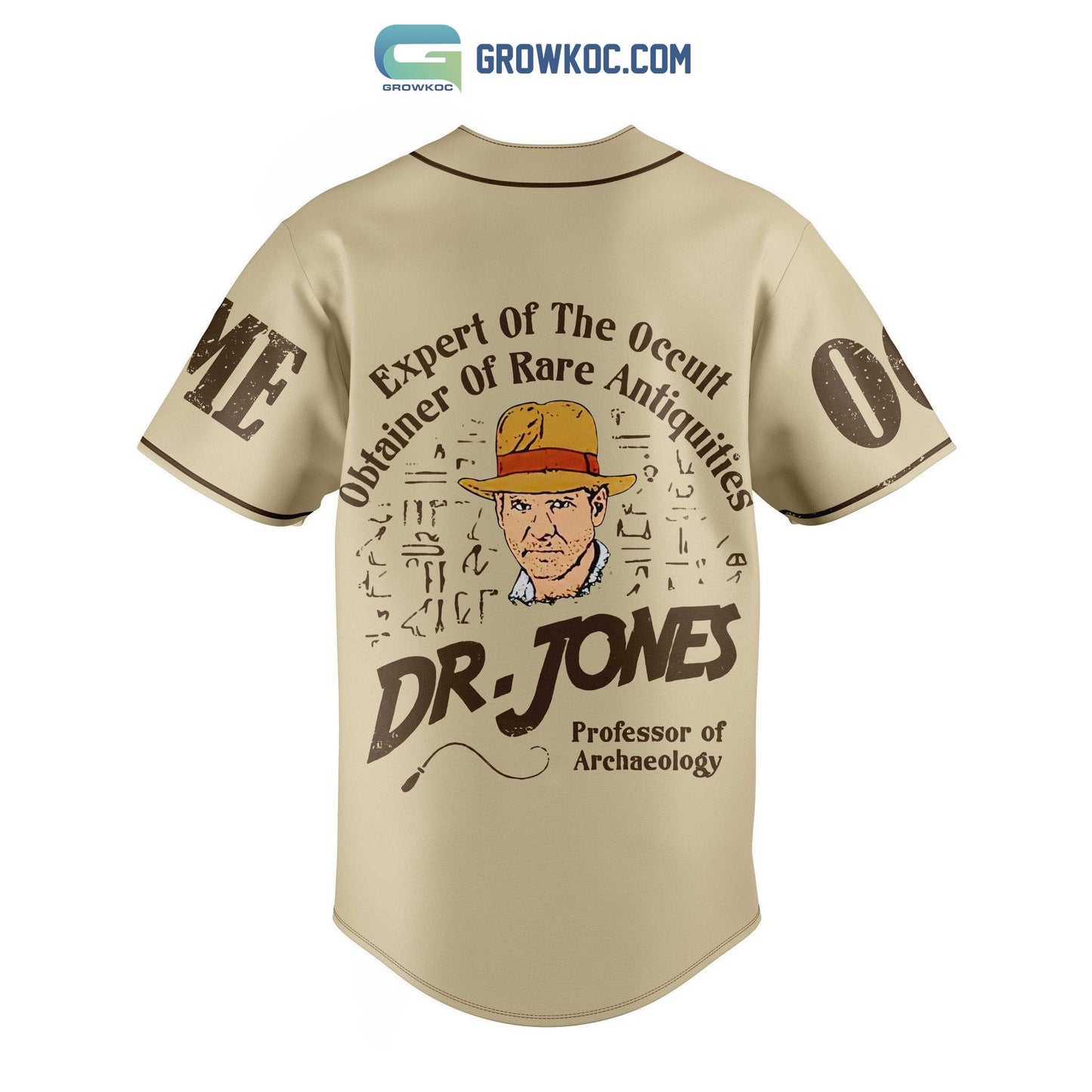 Dr Jones Professor Of Archaeology Personalized Baseball Jersey baseball jersey product view 2