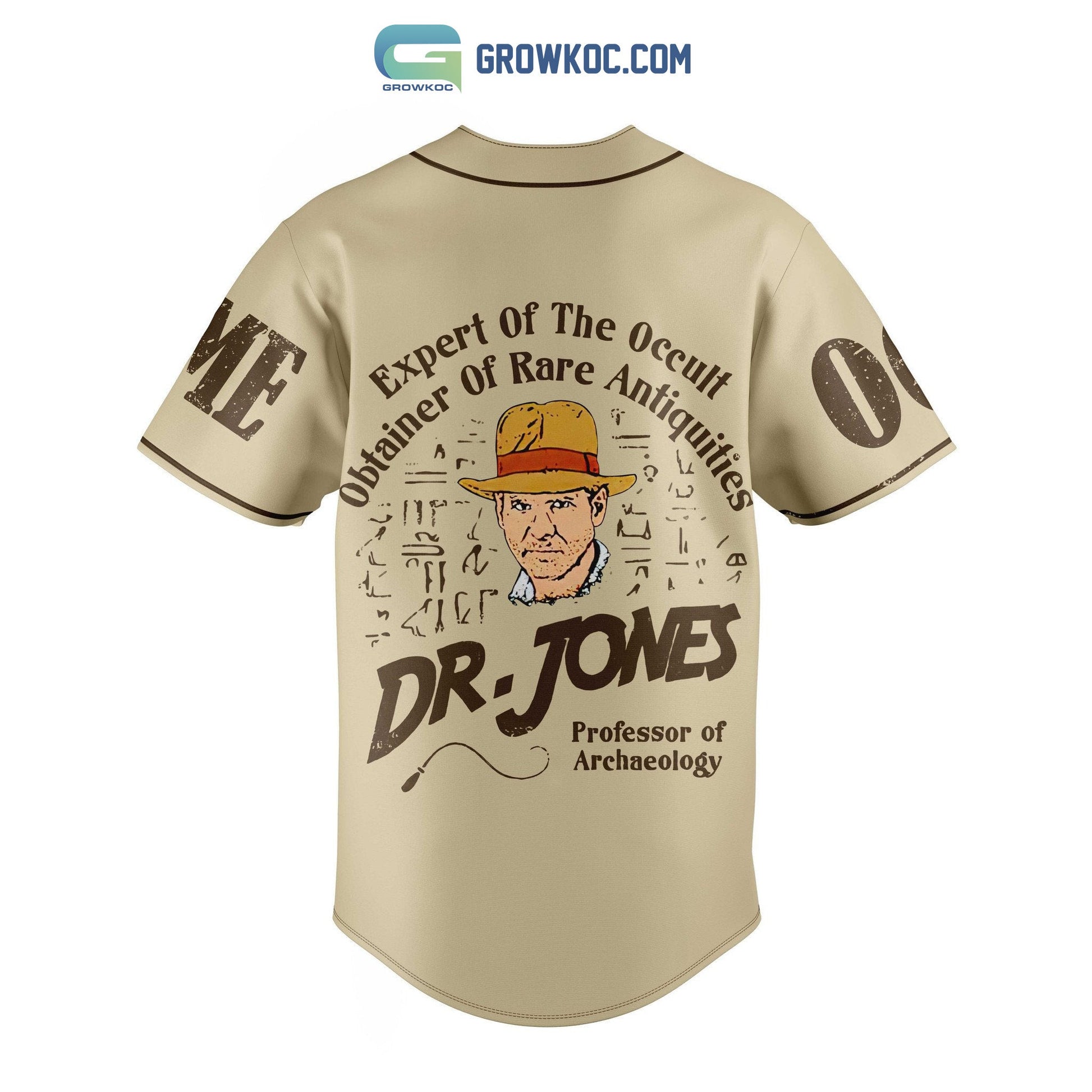 Dr Jones Professor Of Archaeology Personalized Baseball Jersey baseball jersey product view 2