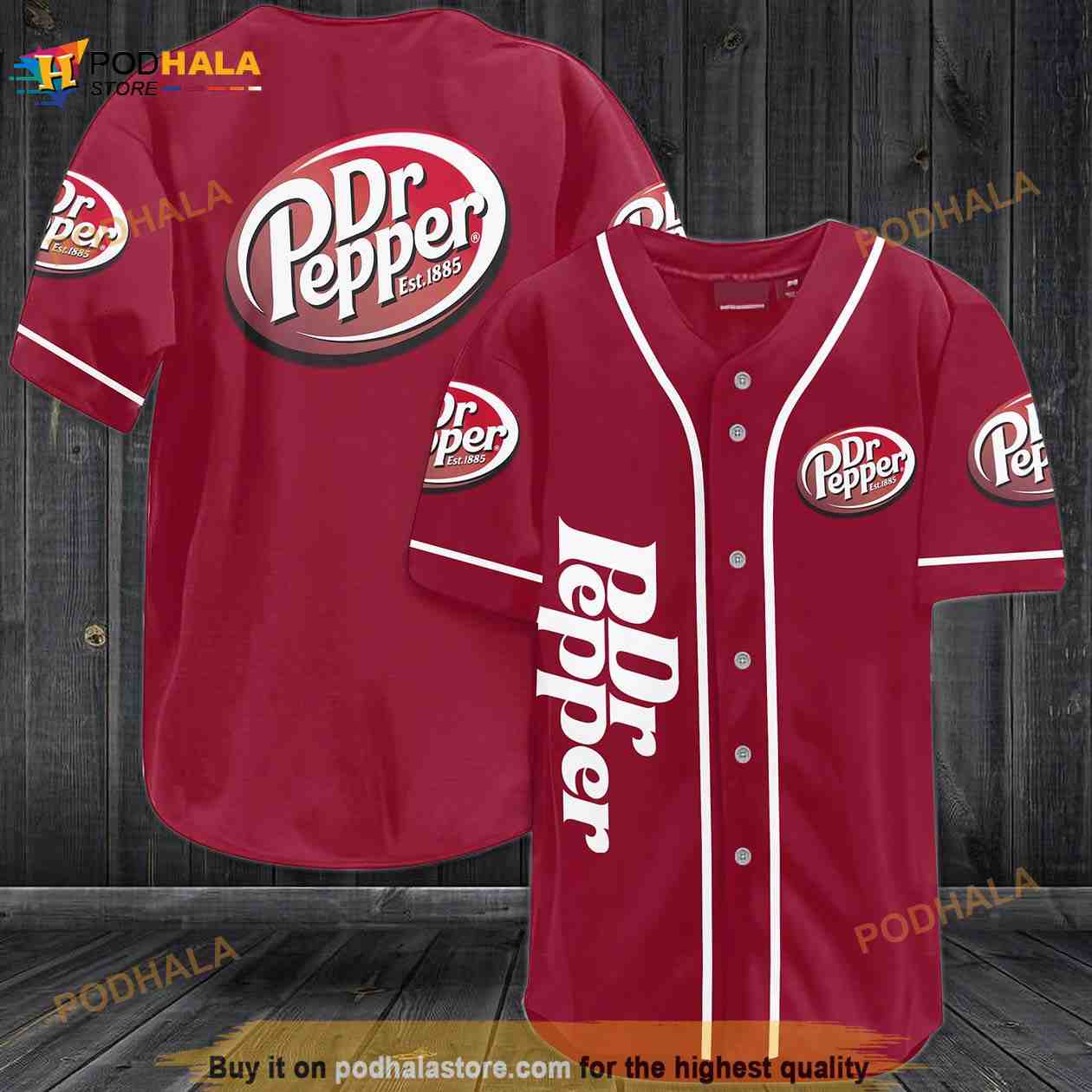 Dr Pepper 3D Baseball Jersey baseball jersey product view 1
