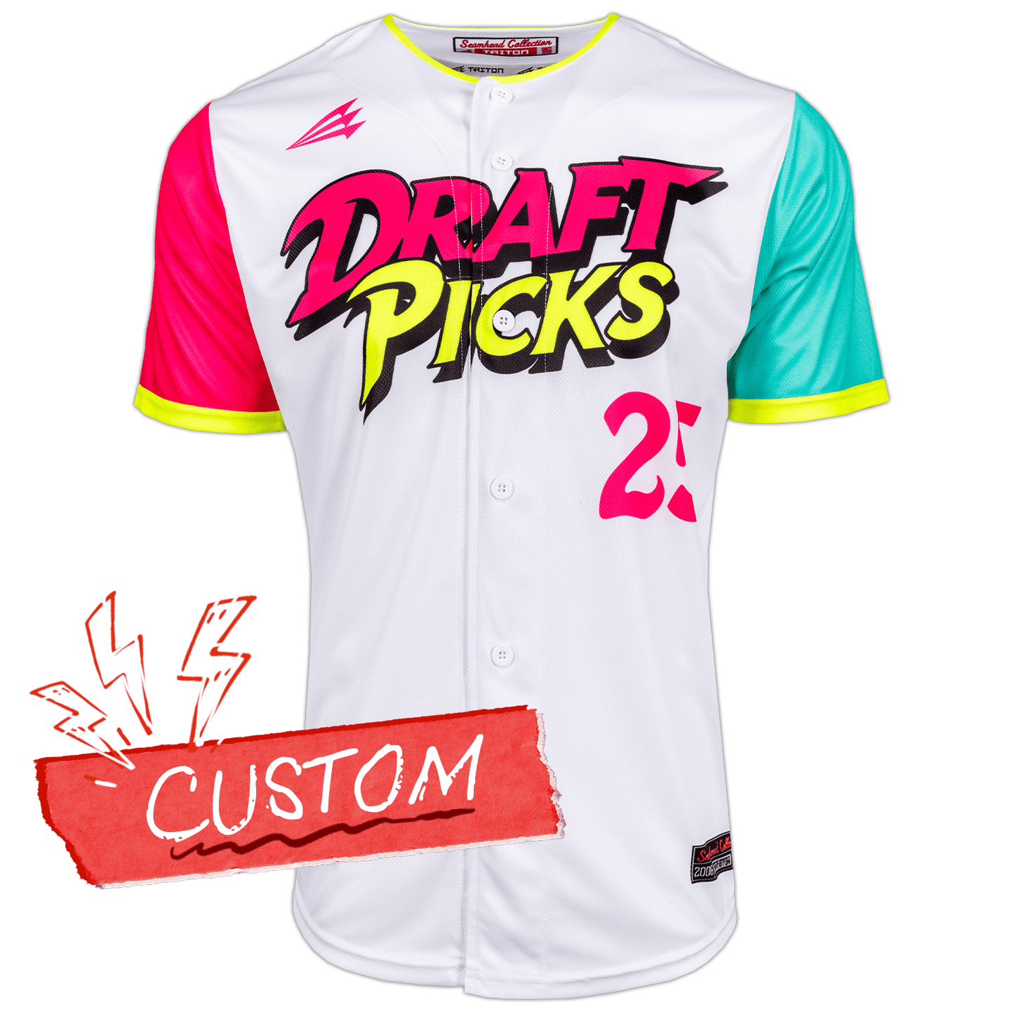 Draft Picks Lifestyle Baseball Jersey *CUSTOM* baseball jersey product view 1