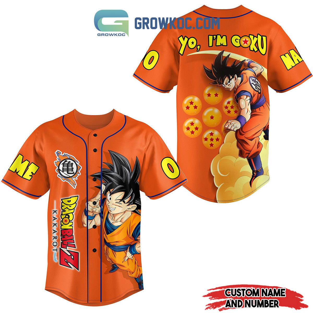 Dragonball Z Kakarot I’m Goku Personalized Baseball Jersey baseball jersey product view 1