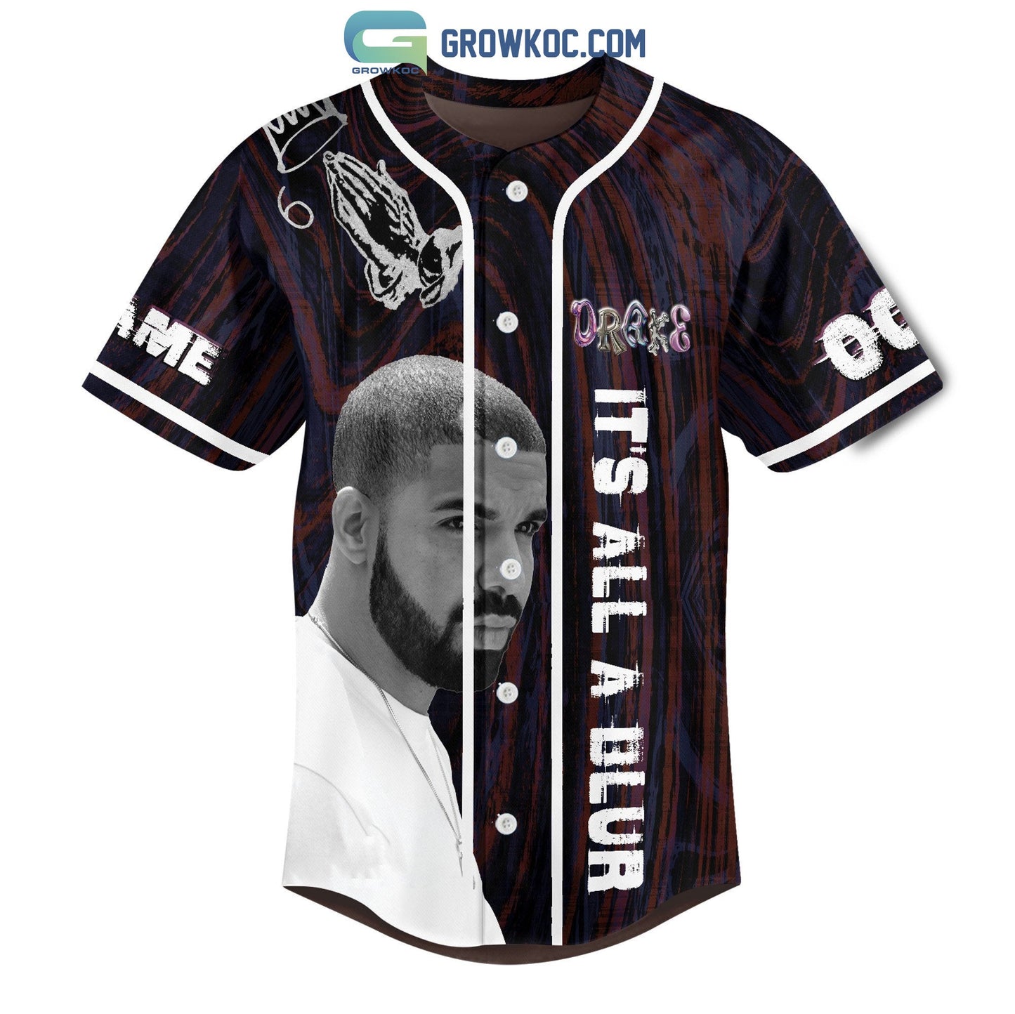 Drake And 21 Savage It’s All A Blur Tour Personalized Baseball Jersey baseball jersey product view 2
