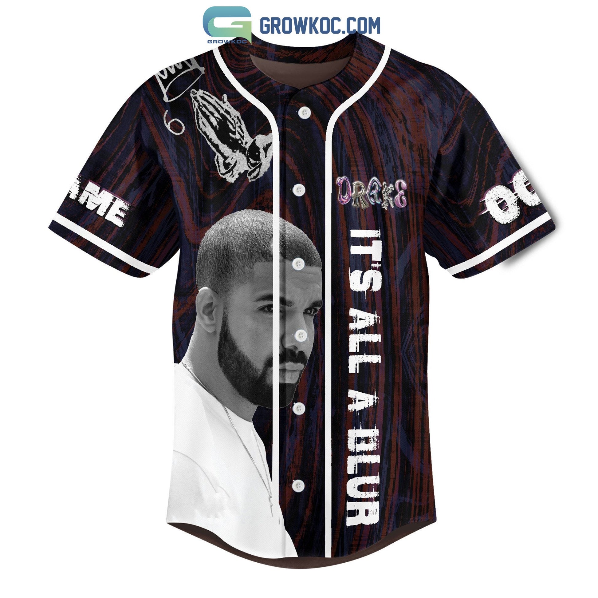 Drake And 21 Savage It’s All A Blur Tour Personalized Baseball Jersey baseball jersey product view 2