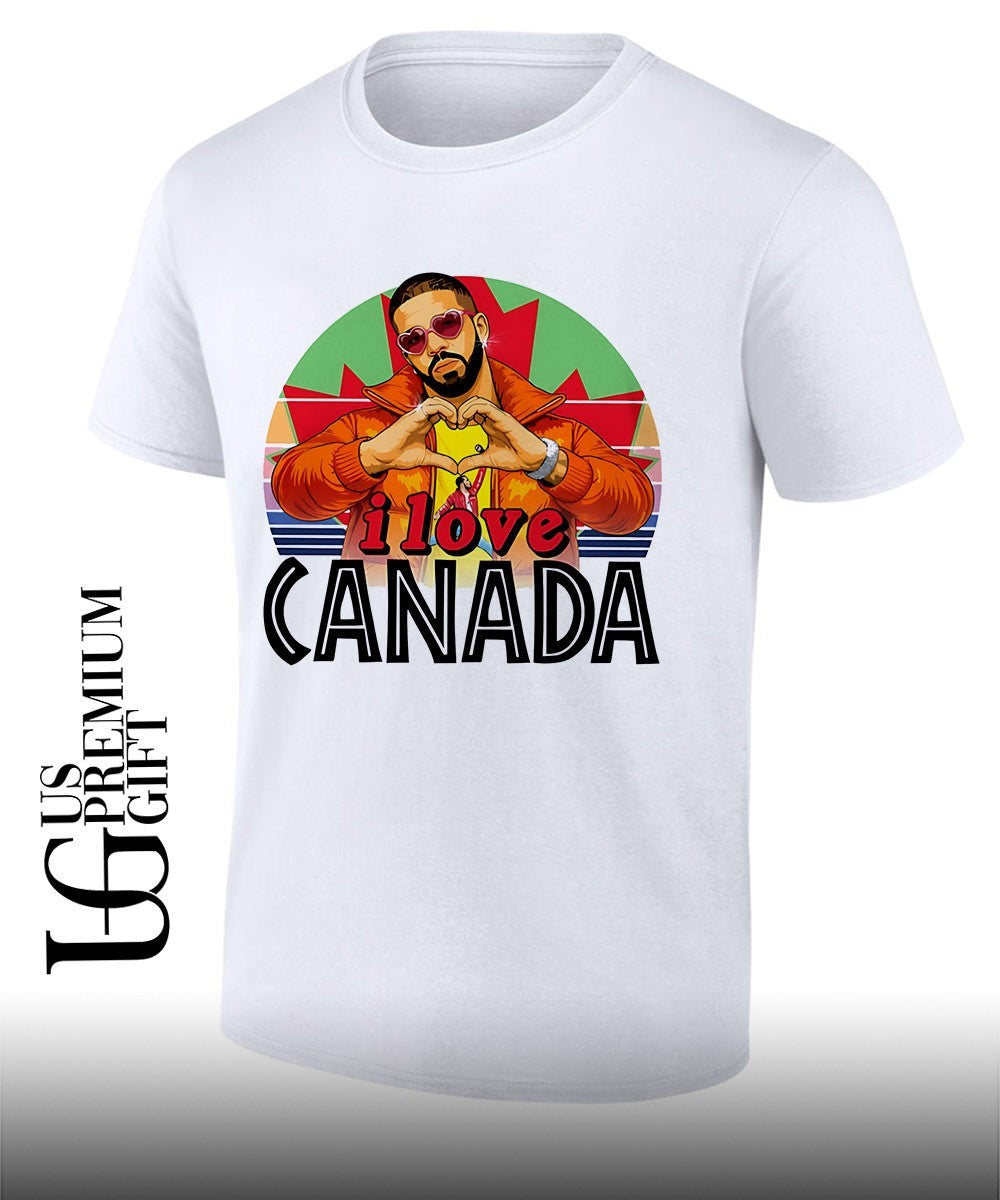 Drake I love Canada flag shirt Unisex T-shirt, Sweatshirt, Hoodie, Long Sleeve Tee - T-Shirt, Sweatshirt, Hoodie