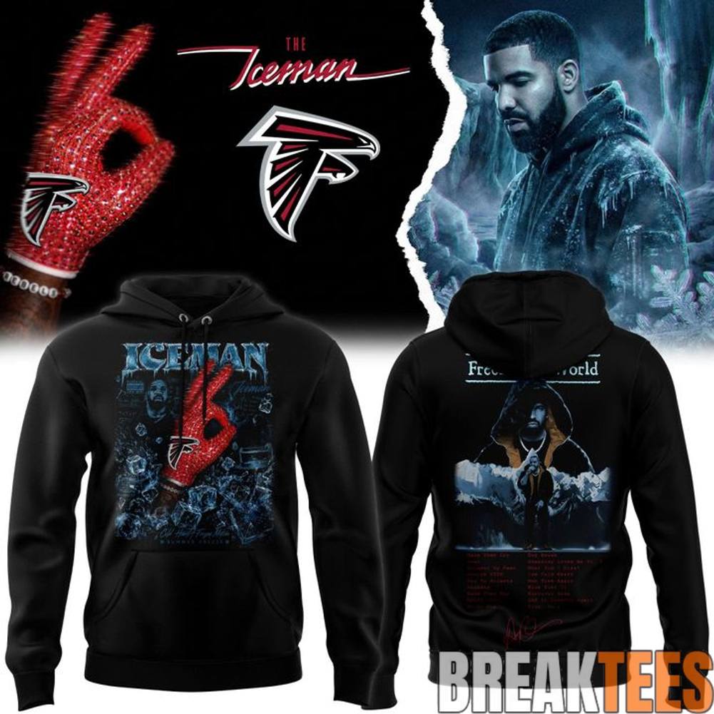 Drake Iceman x Atlanta Falcons Hoodie Unisex T-shirt, Sweatshirt, Hoodie, Long Sleeve Tee - T-Shirt, Sweatshirt, Hoodie