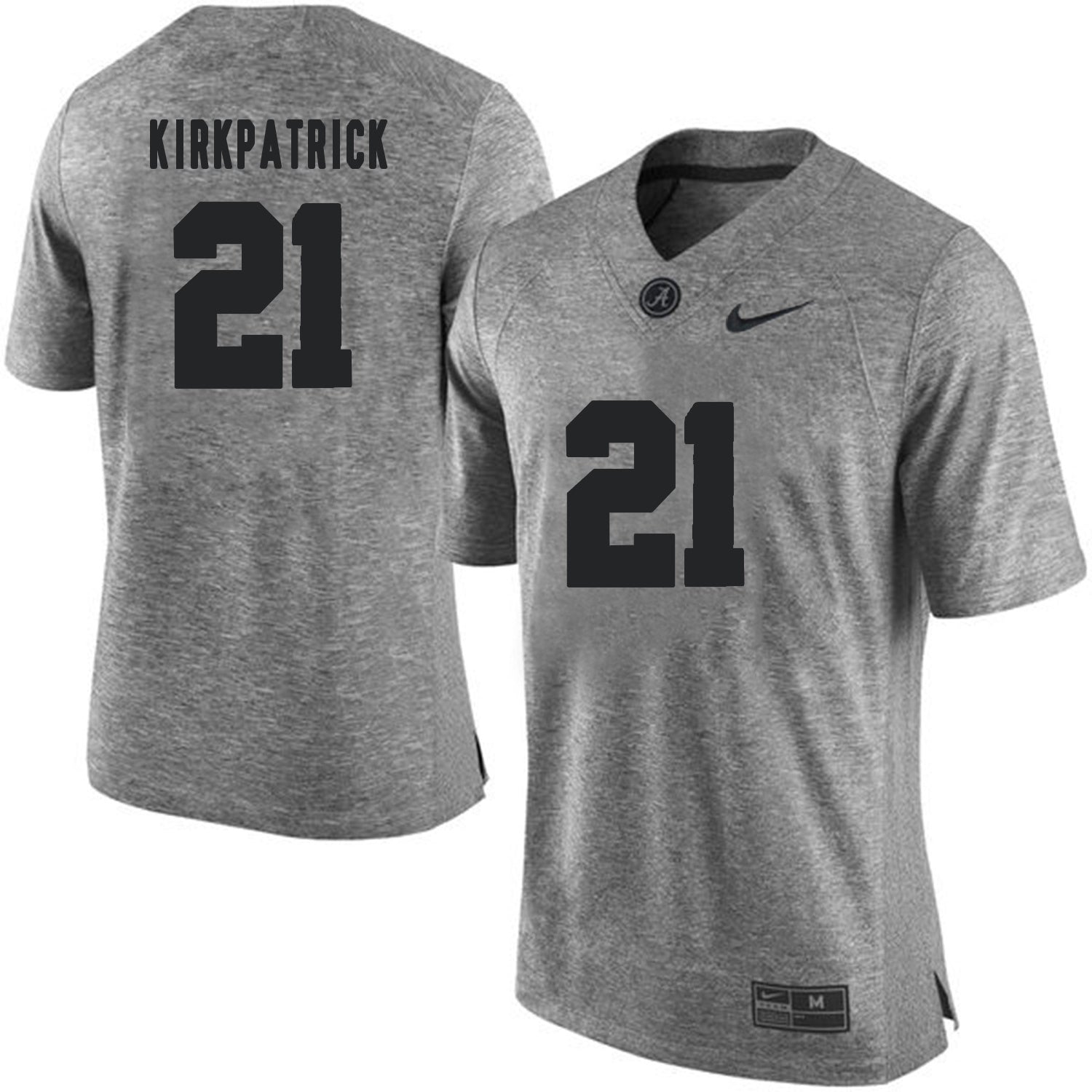 Dre Kirkpatrick 21 Gray College Football Jersey football jersey product view 1