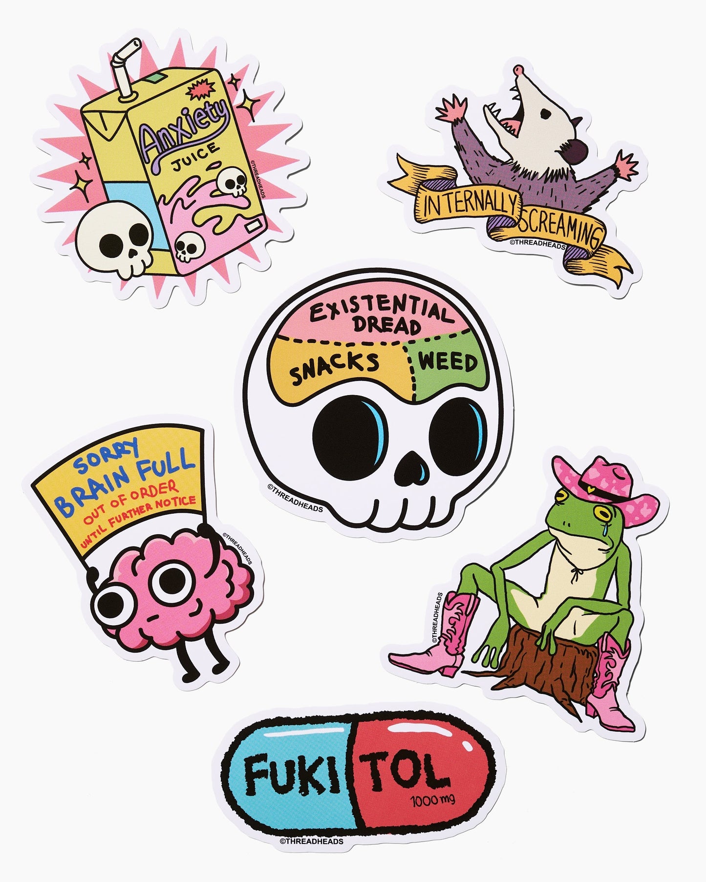 The Dread Sticker Pack Unisex T-shirt, Sweatshirt, Hoodie, Long Sleeve Tee - T-Shirt, Sweatshirt, Hoodie