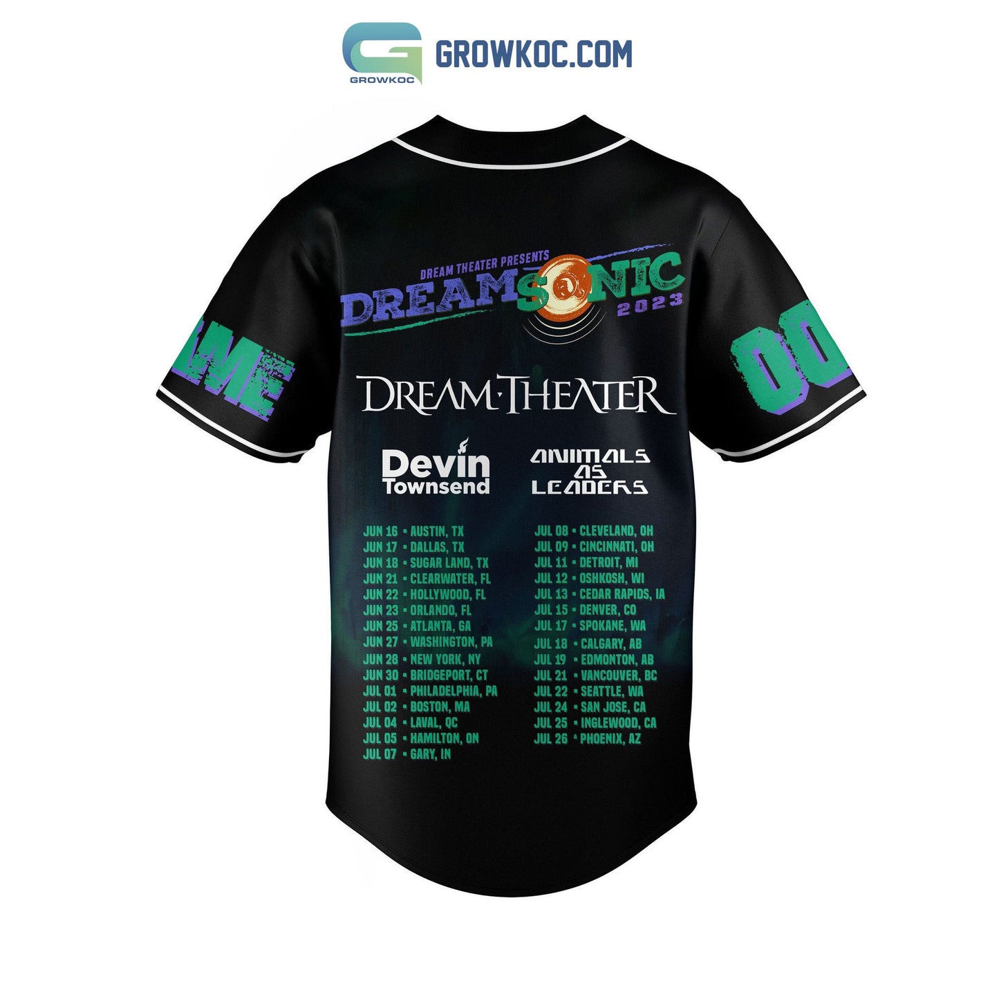 Dream Theater Presents Dream Sonic 2023 Personalized Baseball Jersey baseball jersey product view 3