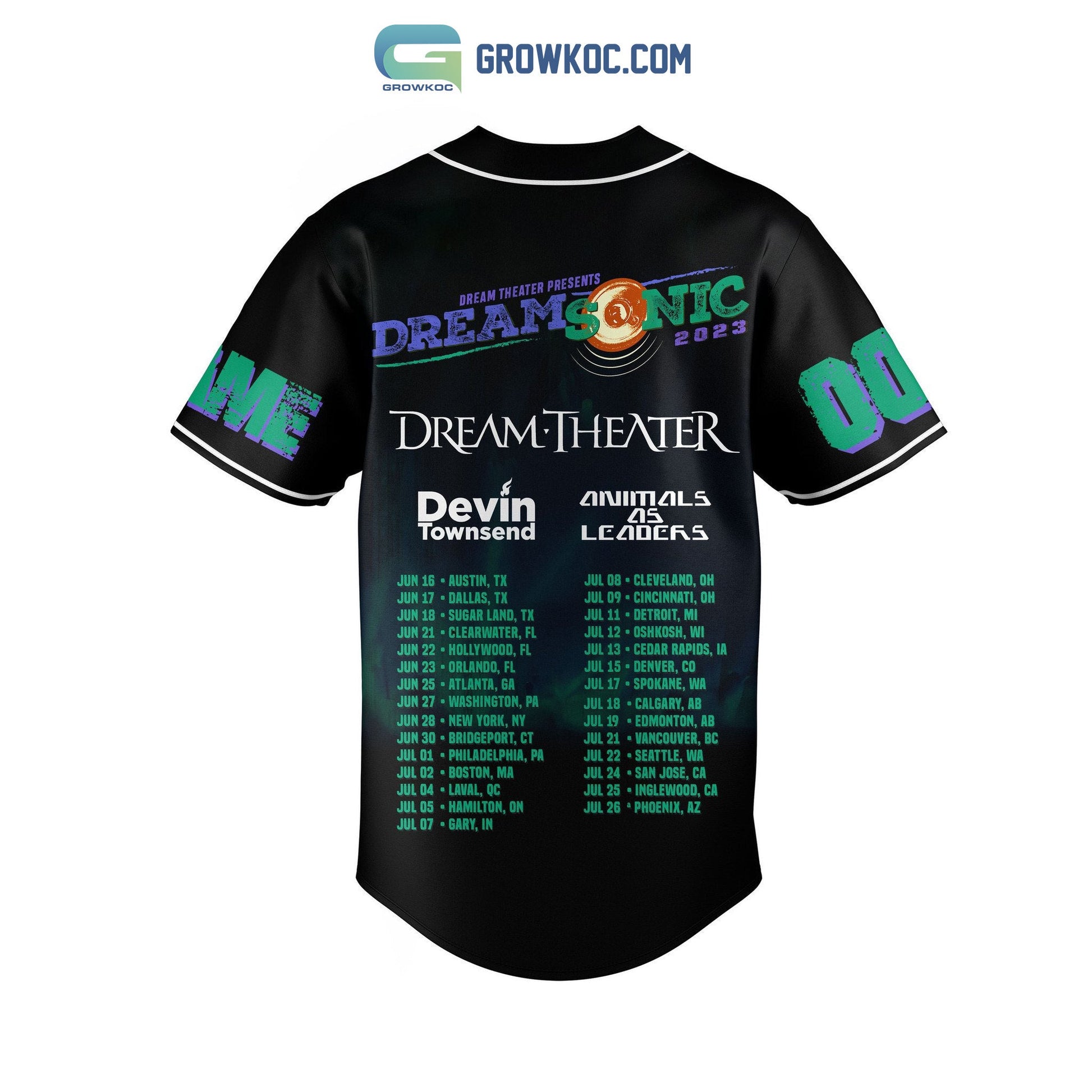 Dream Theater Presents Dream Sonic 2023 Personalized Baseball Jersey baseball jersey product view 3