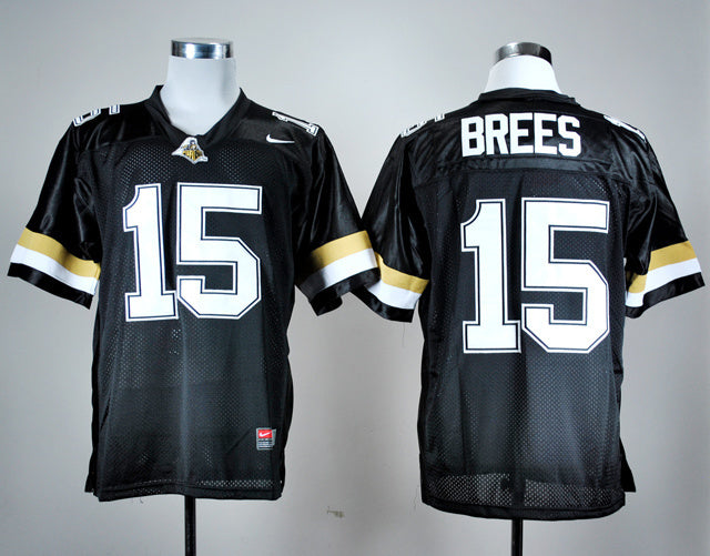 Drew Brees 15 Black1 College Football Jersey football jersey product view 1