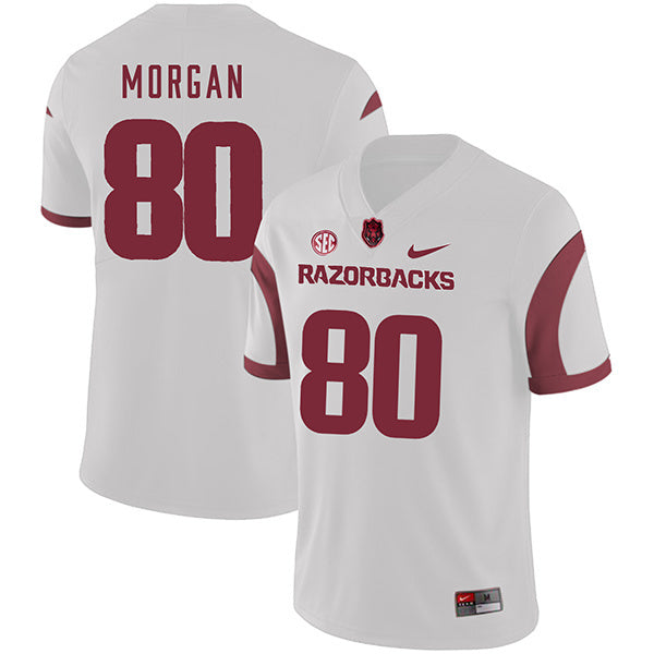 Drew Morgan 80 White College Football Jersey football jersey product view 1