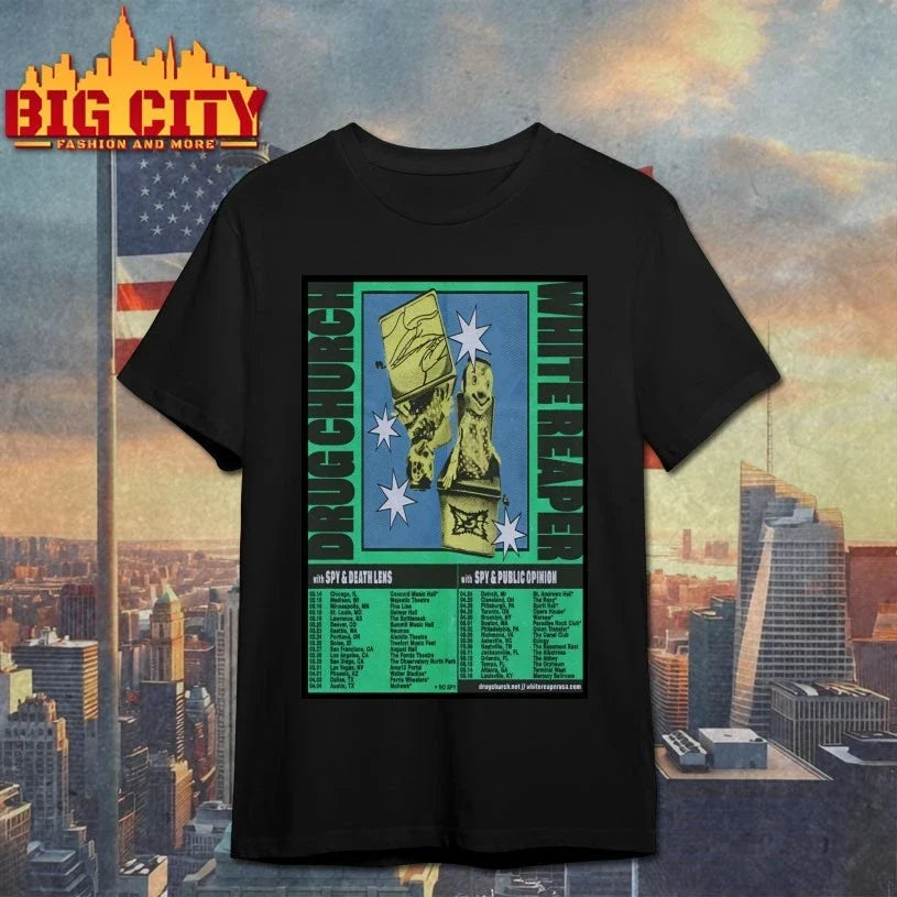 Drug Church Spring 26 Tour Poster shirt Unisex T-shirt, Sweatshirt, Hoodie, Long Sleeve Tee - T-Shirt, Sweatshirt, Hoodie