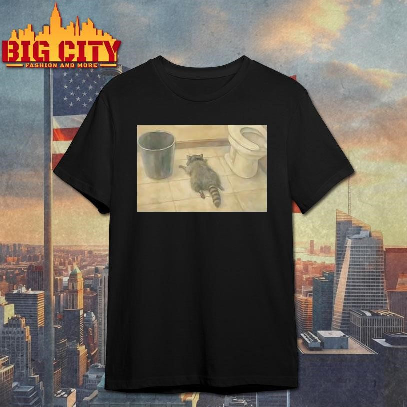 Drunk Raccoon Passes Out In Bathroom Meme Shirt Unisex T-shirt, Sweatshirt, Hoodie, Long Sleeve Tee - T-Shirt, Sweatshirt, Hoodie