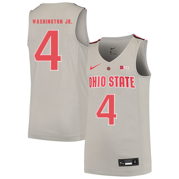 Duane Washington Jr. 4 Gray College Football Jersey football jersey product view 1