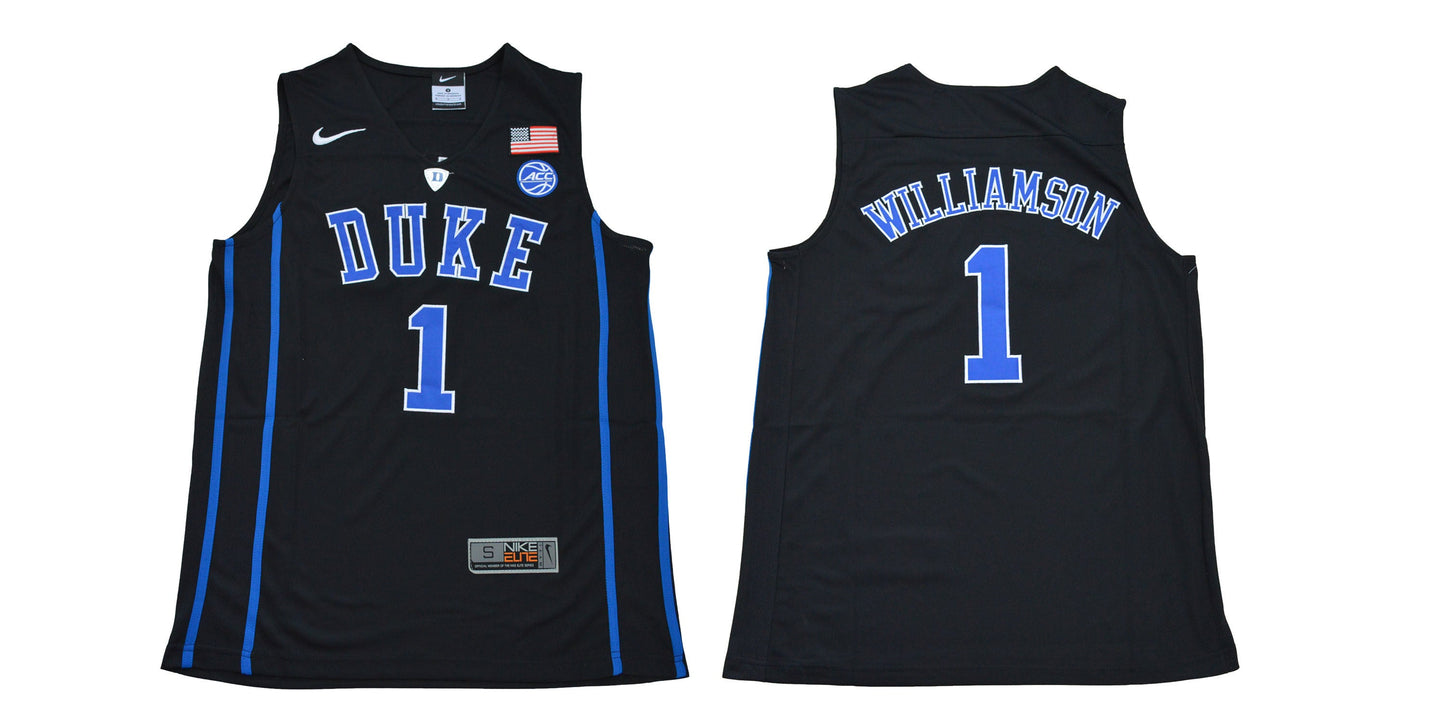 Duke 1 Willamson New Black College Football Jersey football jersey product view 1