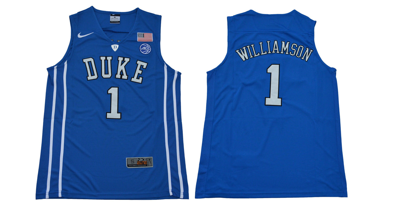 Duke 1 Willamson New Blue College Football Jersey football jersey product view 1