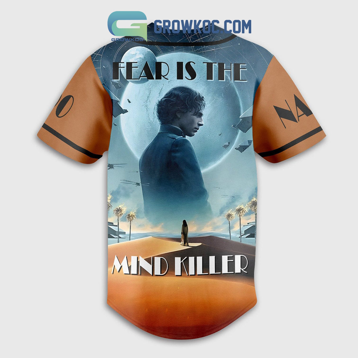 Dune Fear Is The Mind Killer Fan Personalized Baseball Jersey baseball jersey product view 3