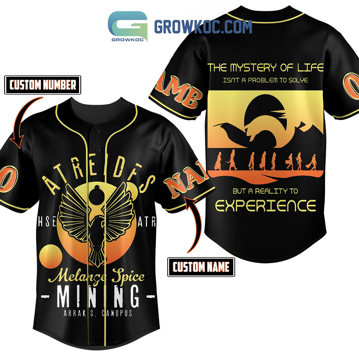Dune House Of Atreides The Mystery Of Life Personalized Baseball Jersey baseball jersey product view 1