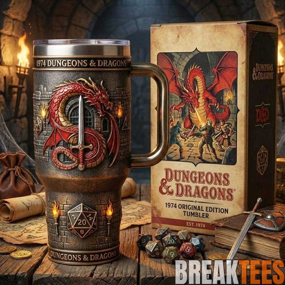 Dungeons & Dragons 1974 Commemorative YETI Tumbler Unisex T-shirt, Sweatshirt, Hoodie, Long Sleeve Tee - T-Shirt, Sweatshirt, Hoodie
