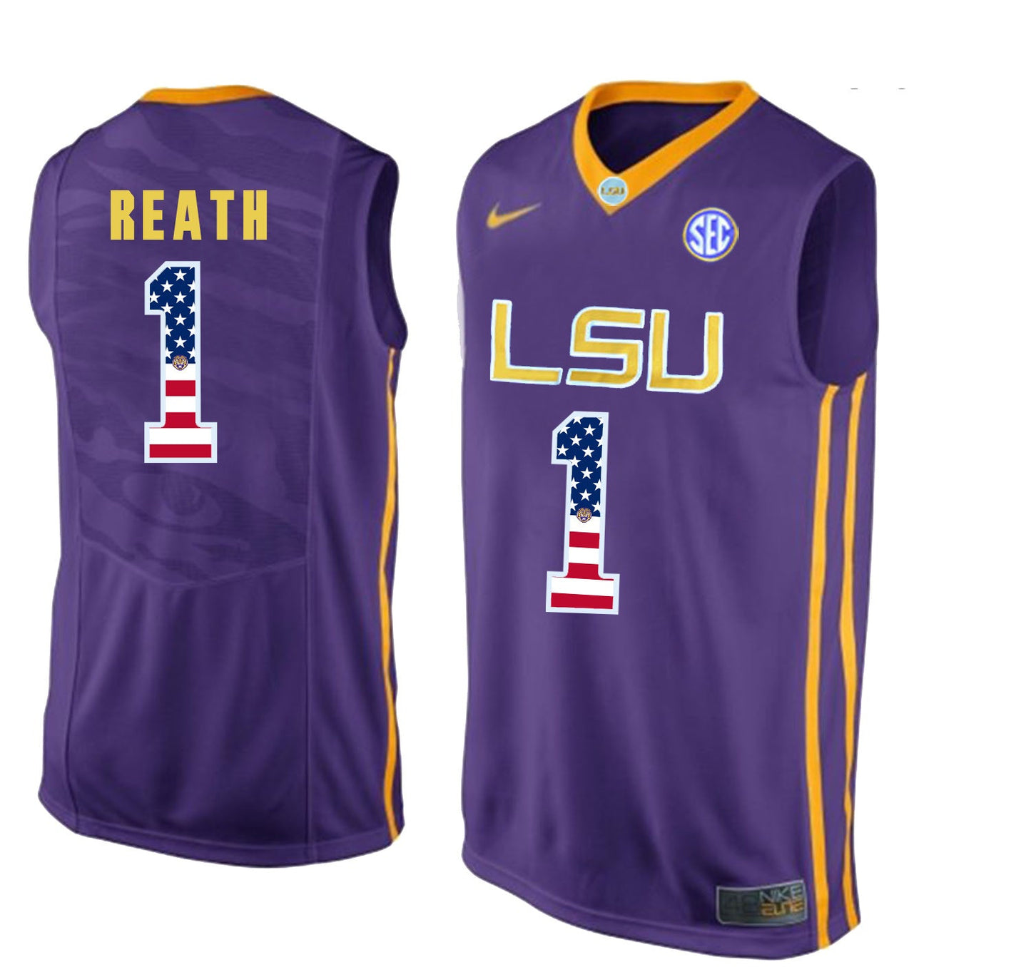 Duop Reath 1 Purple College Football Jersey football jersey product view 1