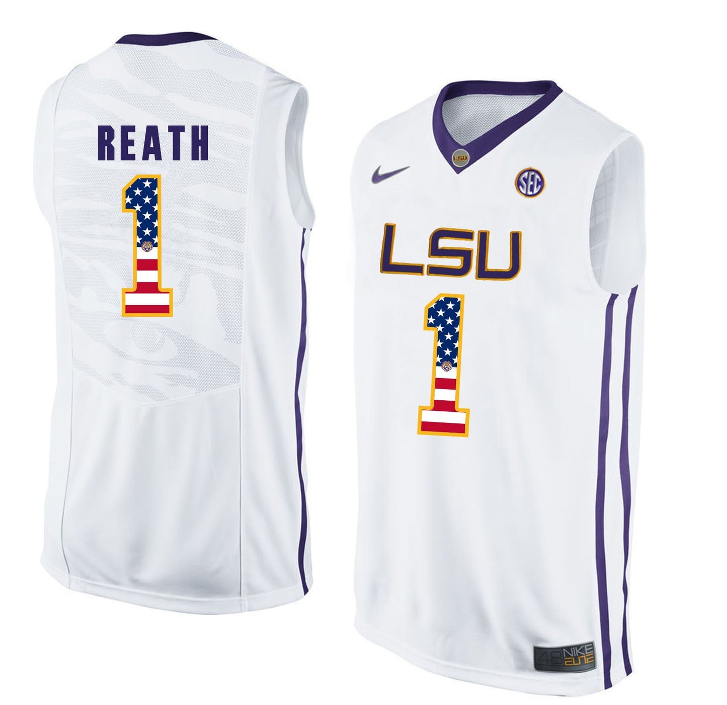 Duop Reath 1 White College Football Jersey football jersey product view 1