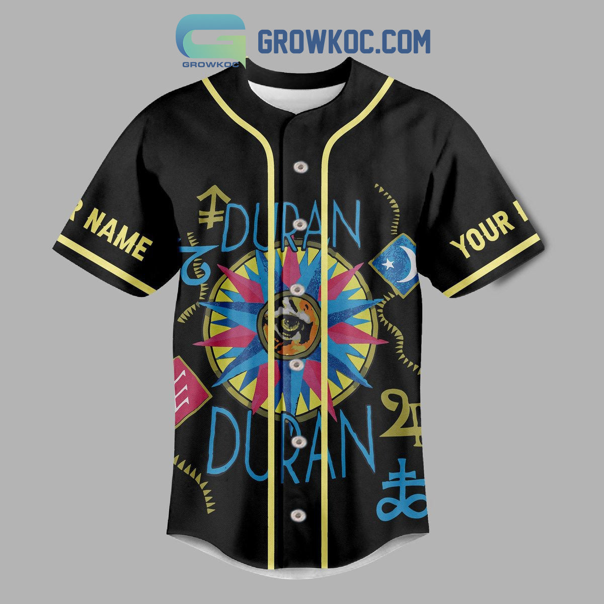 Duran Duran You Don’t Need Anybody All You Need Is Now Personalized Baseball Jersey baseball jersey product view 2