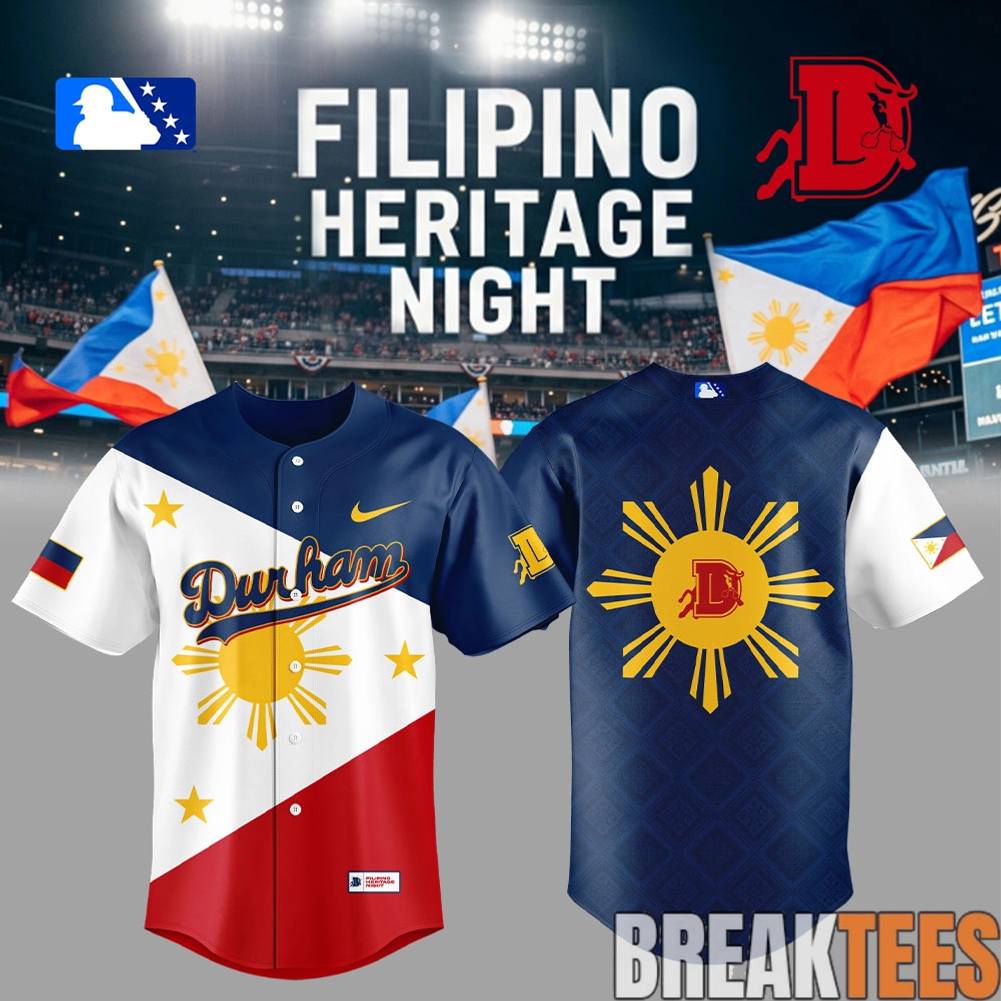 Durham Bulls Celebrating Filipino Heritage Jersey Unisex T-shirt, Sweatshirt, Hoodie, Long Sleeve Tee - T-Shirt, Sweatshirt, Hoodie