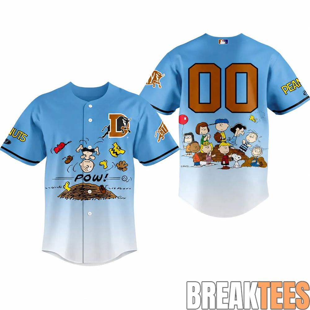 Durham Bulls x Peanuts Night 2026 Personalized Baseball Jersey Unisex T-shirt, Sweatshirt, Hoodie, Long Sleeve Tee - T-Shirt, Sweatshirt, Hoodie