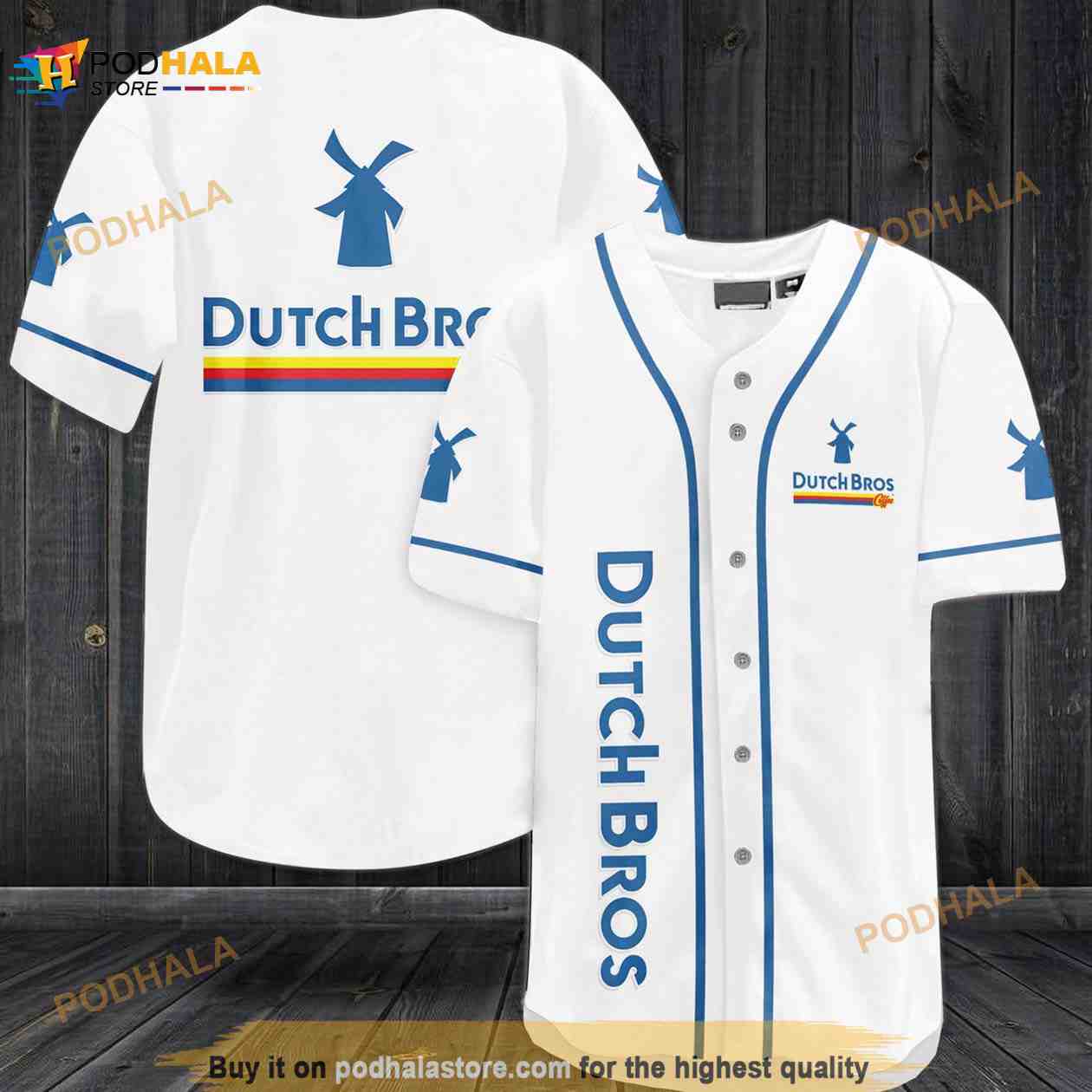 Dutch Bros Coffee 3D Baseball Jersey baseball jersey product view 1