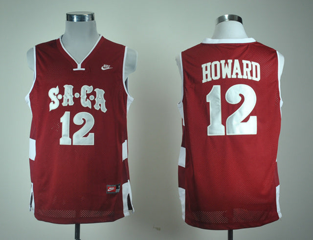 Dwight Howard 12 Red High School Edition College Football Jersey football jersey product view 1