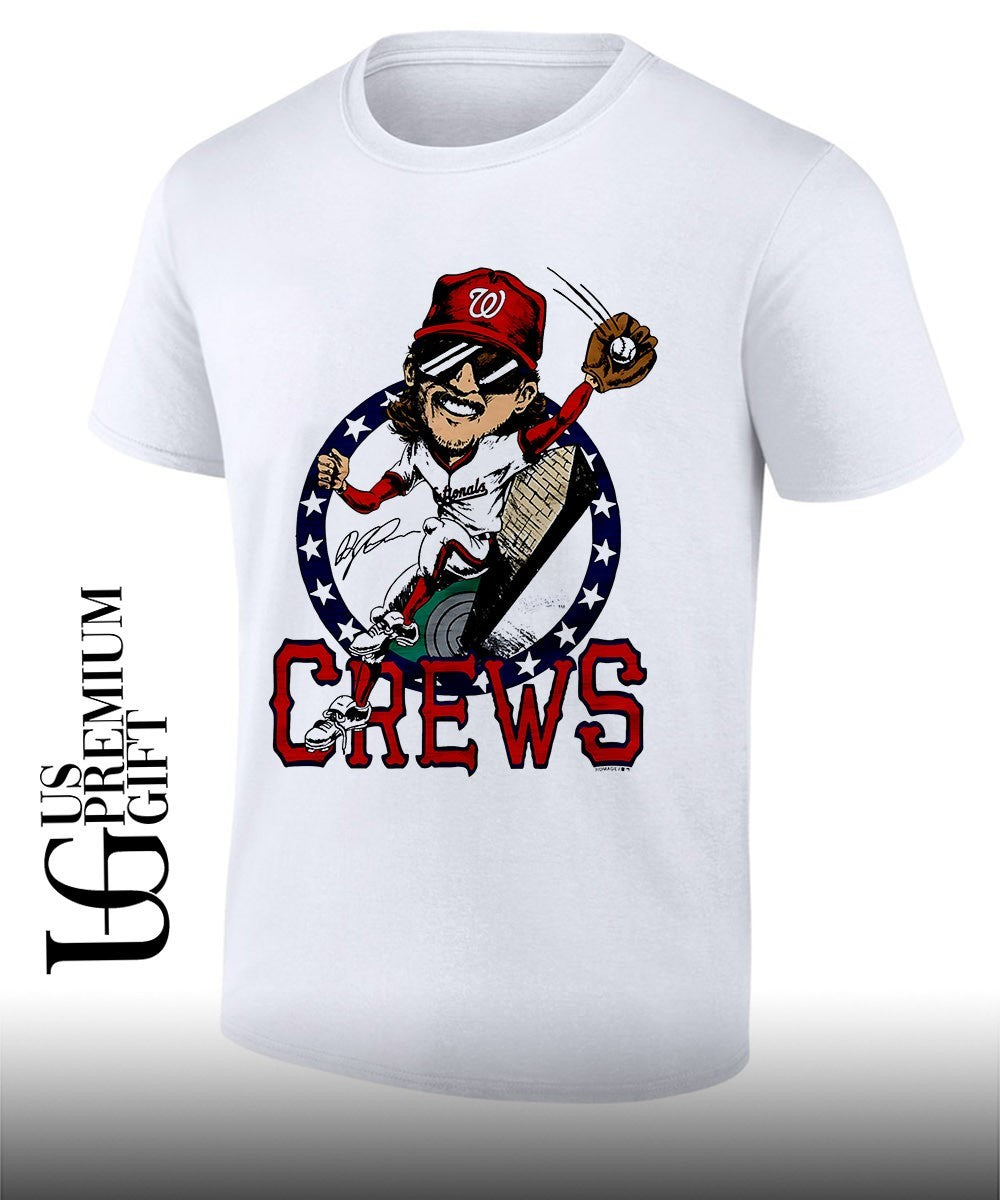 Dylan Crews Washington Nationals baseball caricature signature shirt Unisex T-shirt, Sweatshirt, Hoodie, Long Sleeve Tee - T-Shirt, Sweatshirt, Hoodie