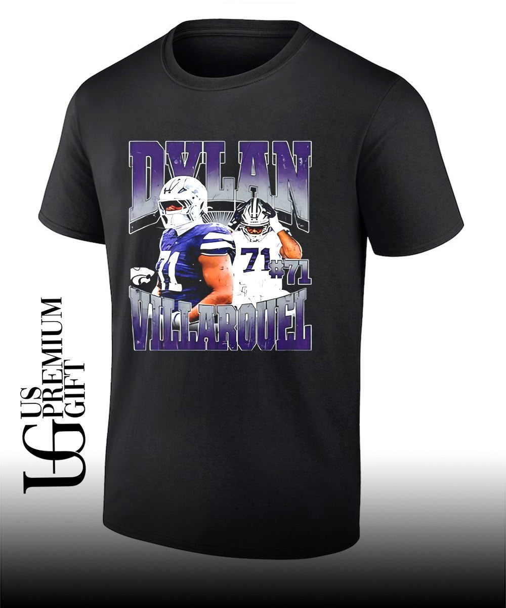Dylan Villarouel Kansas State Wildcats football graphic shirt Unisex T-shirt, Sweatshirt, Hoodie, Long Sleeve Tee - T-Shirt, Sweatshirt, Hoodie