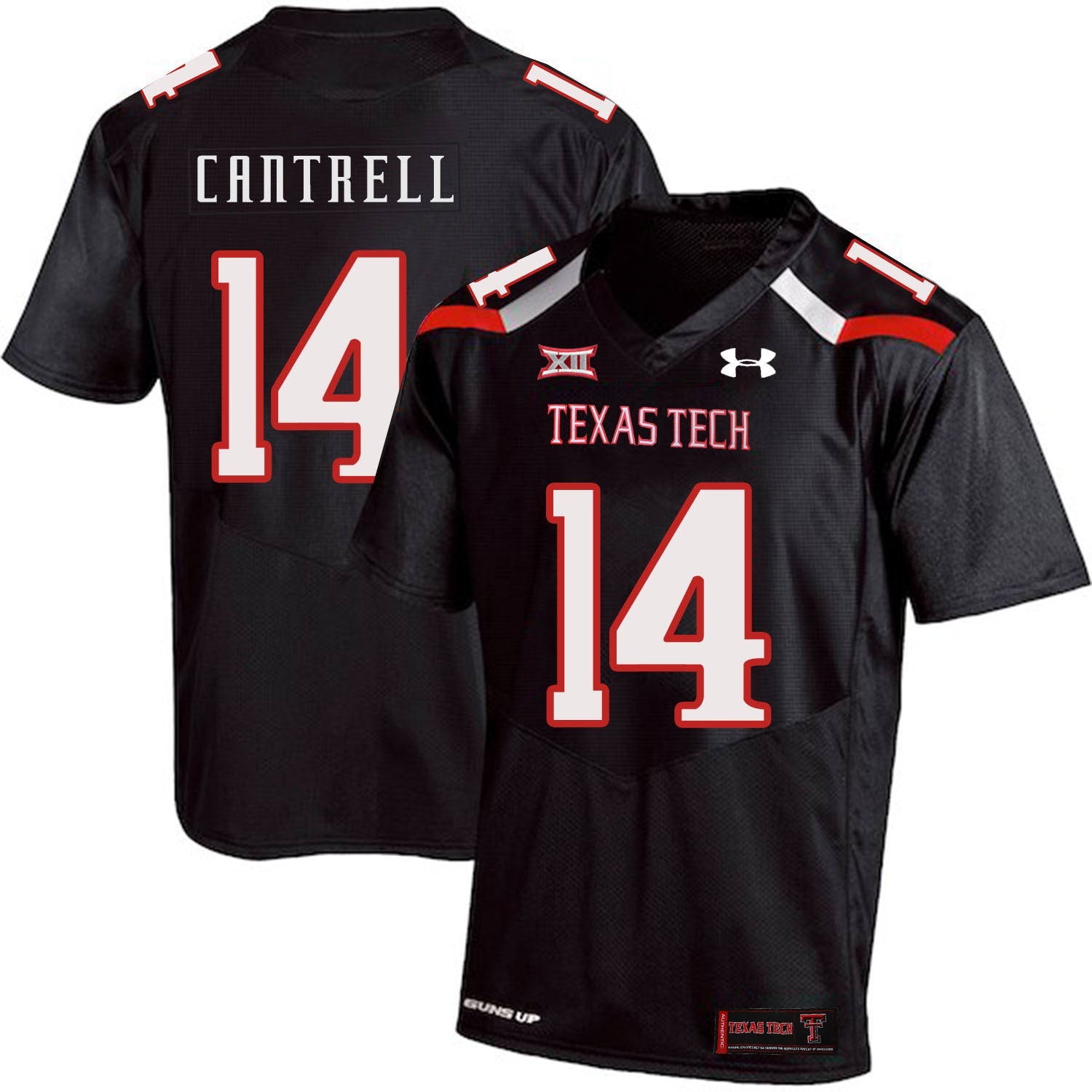 Dylan Cantrell 14 Black College Football Jersey football jersey product view 1