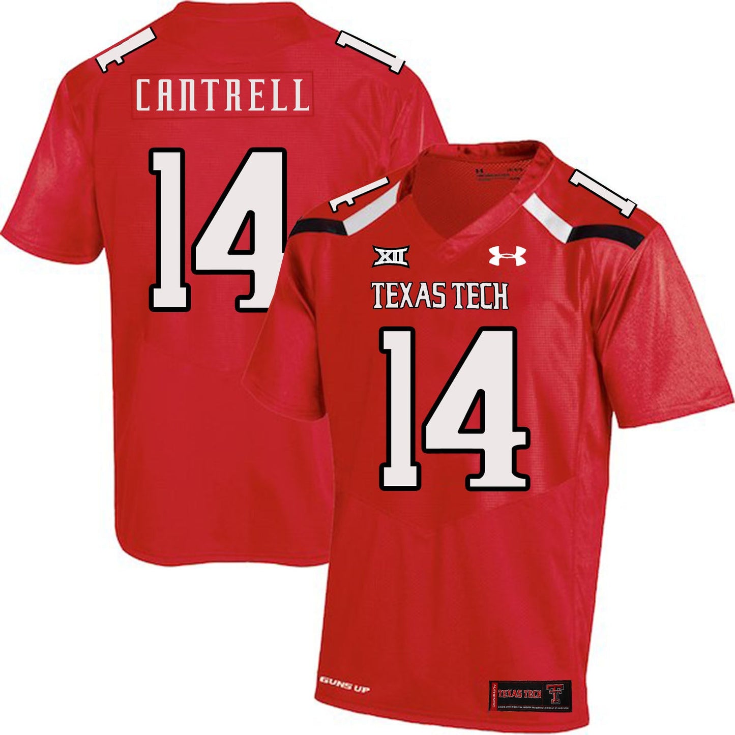 Dylan Cantrell 14 Red College Football Jersey football jersey product view 1