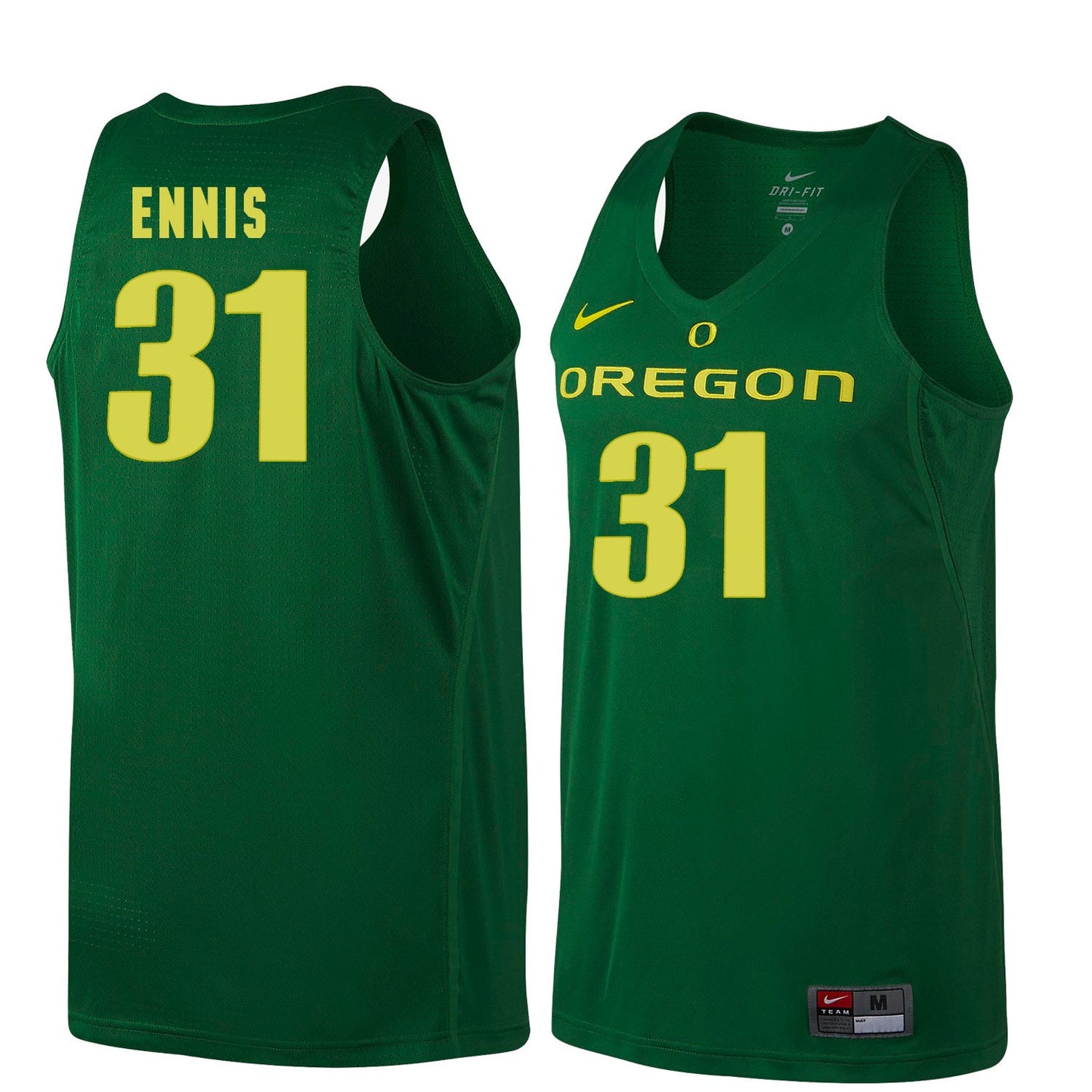Dylan Ennis 31 Dark Green College Football Jersey football jersey product view 1