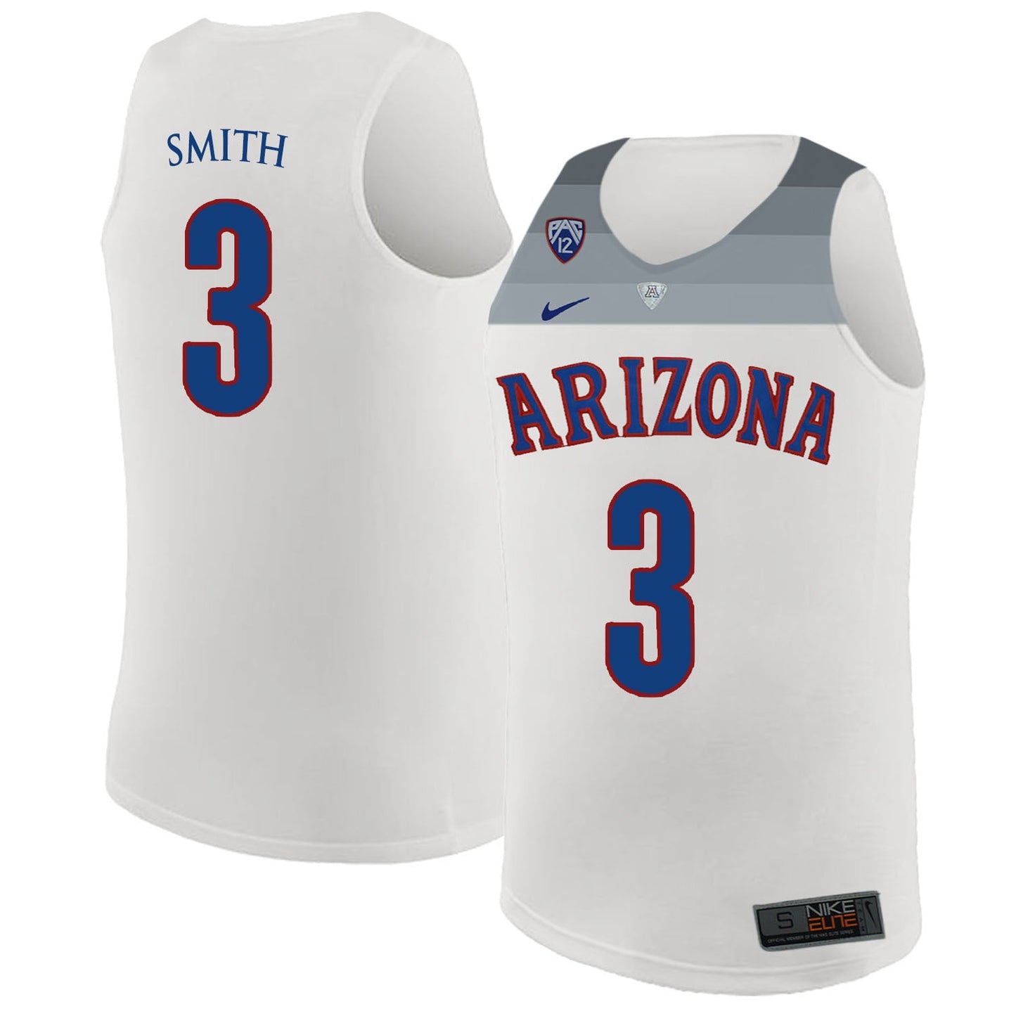 Dylan Smith 3 White College Football Jersey football jersey product view 1