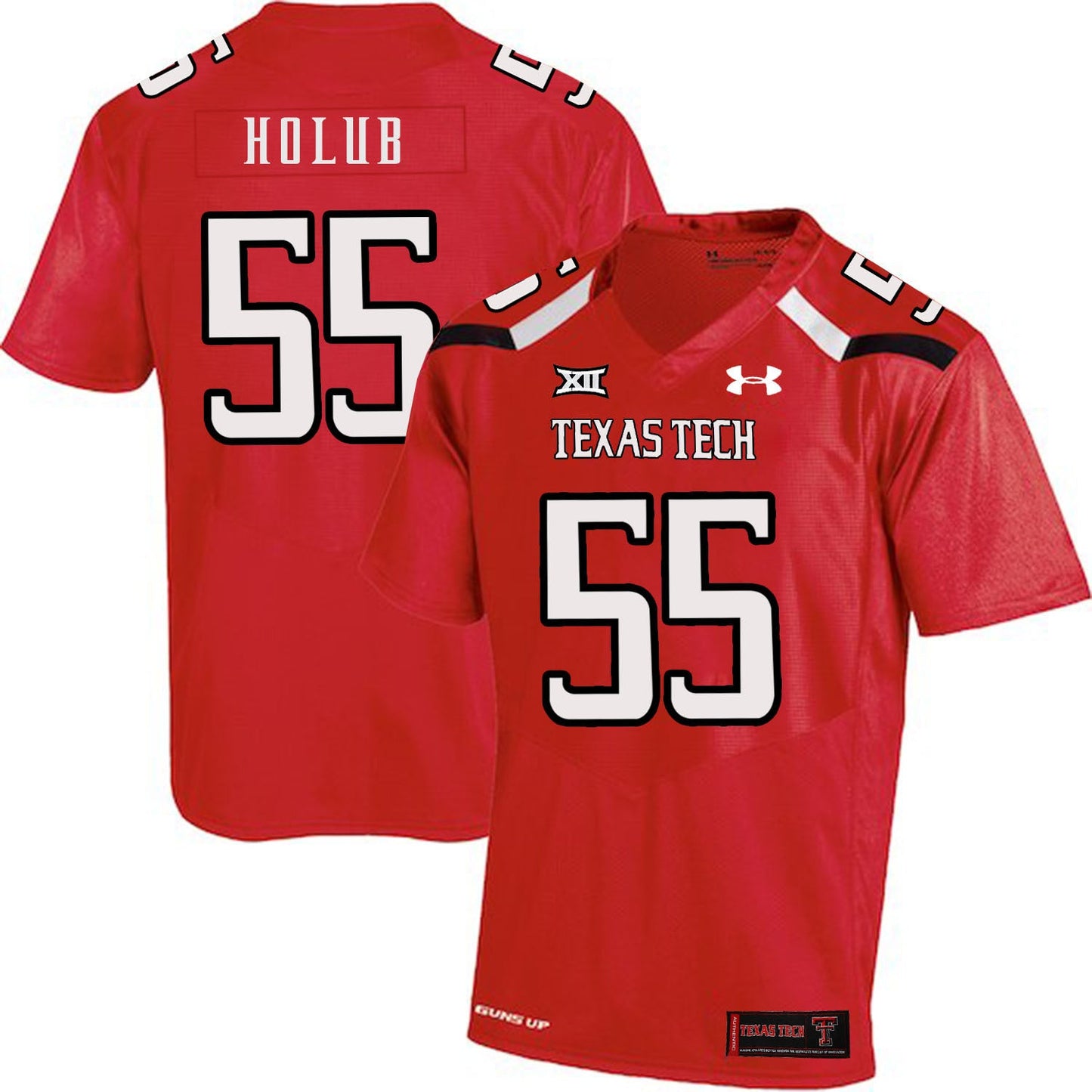 E.J. Holub 55 Red College Football Jersey football jersey product view 1