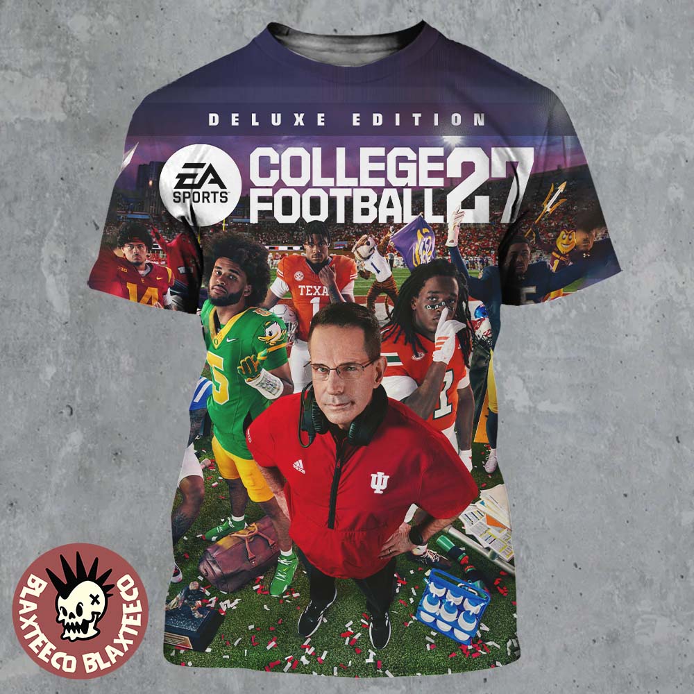 EA Sports College Football 27 Deluxe Edition Cover Athletes All Over Print Shirt Unisex T-shirt, Sweatshirt, Hoodie, Long Sleeve Tee - T-Shirt, Sweatshirt, Hoodie