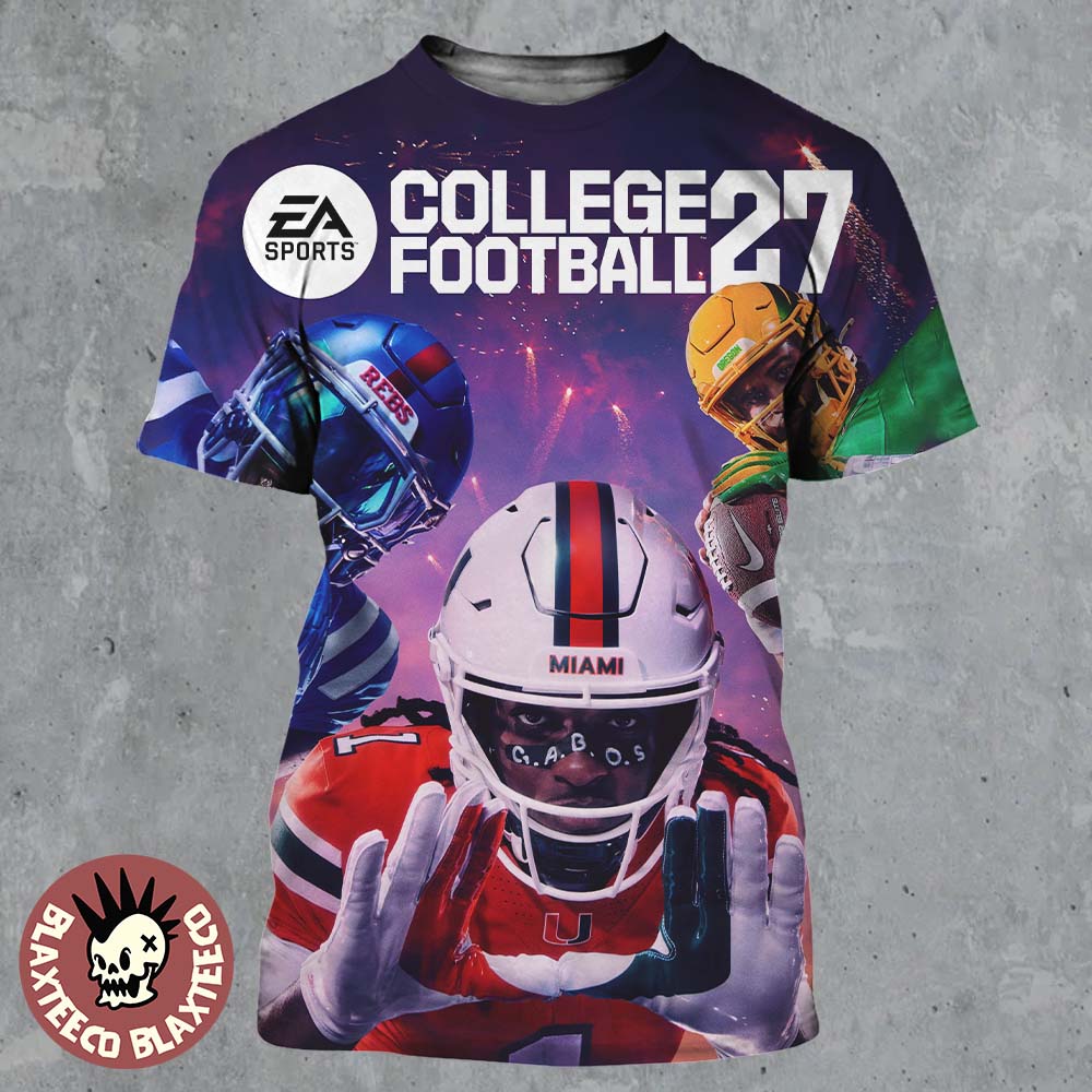 EA Sports College Football 27 Kewan Lacy Malachi Toney Danta Moore Cover Athletes All Over Print Shirt - T-Shirt, Sweatshirt, Hoodie