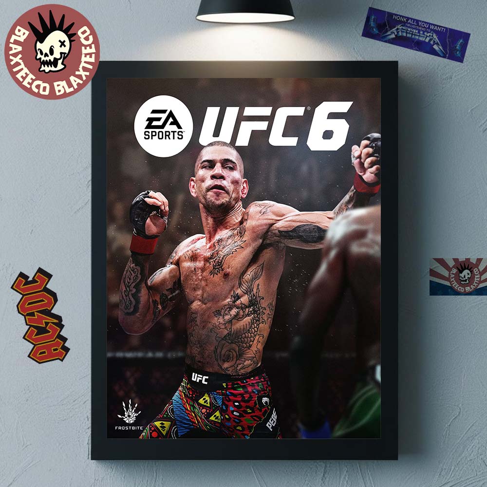 EA Sports UFC 6 Alex Pereira Standard Edition Cover Athlete Home Decor Poster Canvas Unisex T-shirt, Sweatshirt, Hoodie, Long Sleeve Tee - T-Shirt, Sweatshirt, Hoodie