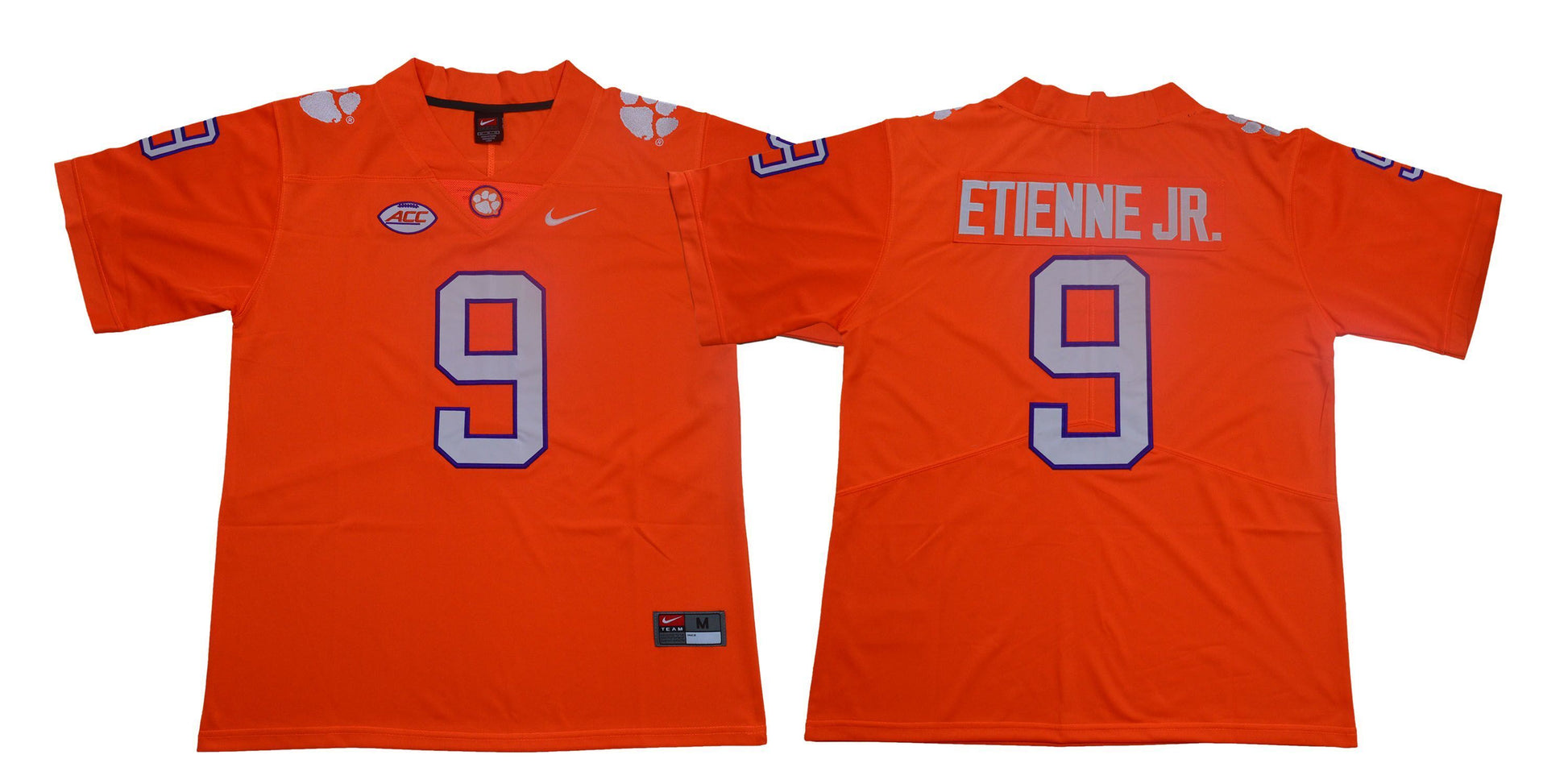 ETIENNE JR.9 Legend Orange College Football Jersey football jersey product view 1
