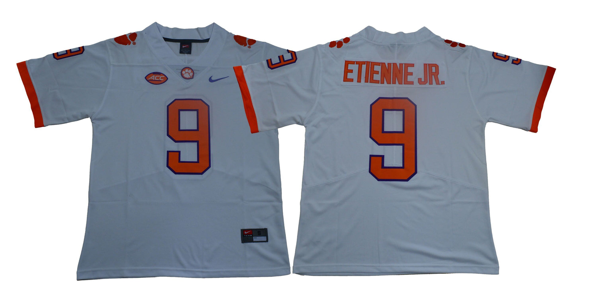 ETIENNE JR.9 Legend White College Football Jersey football jersey product view 1