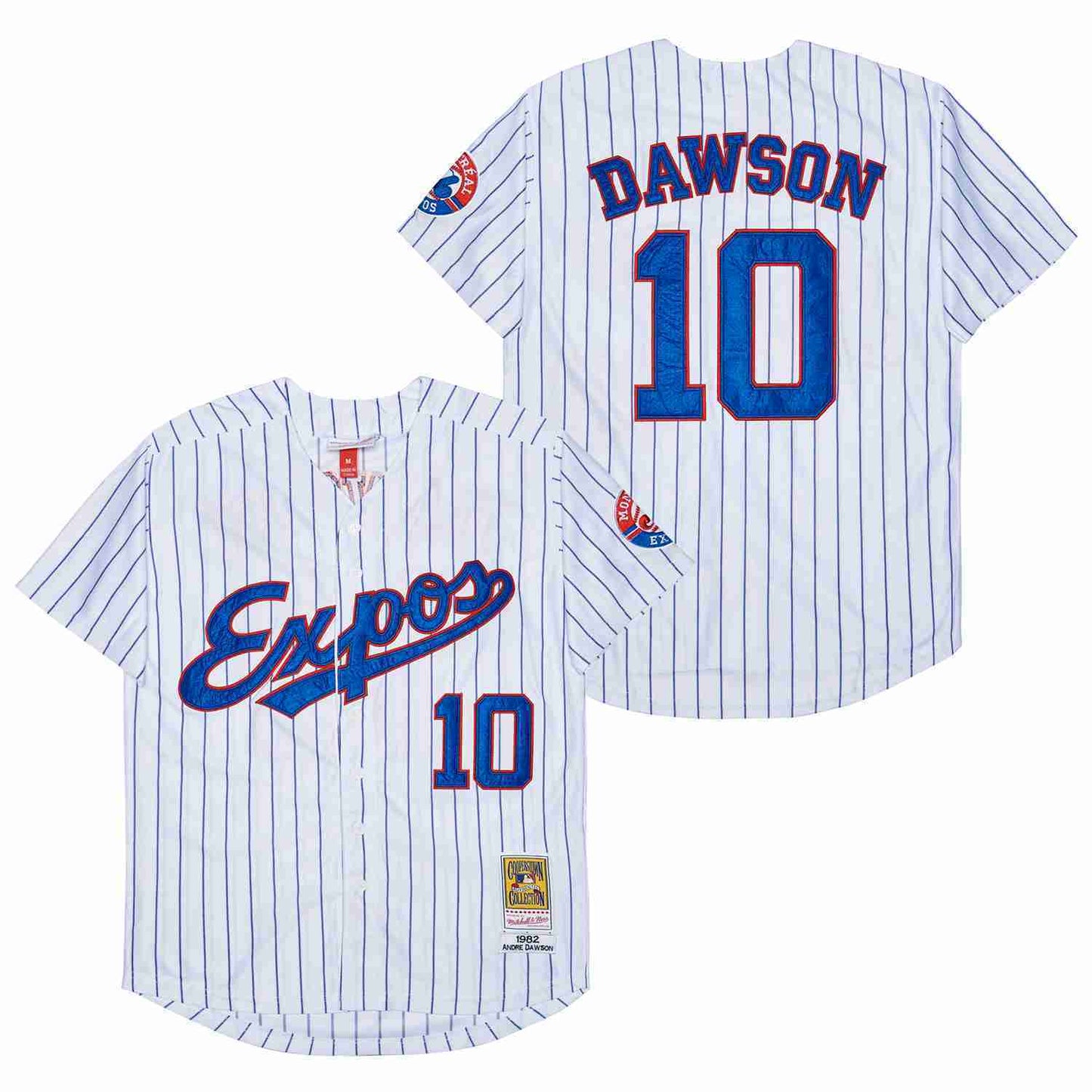 EXPOS #10 Dawson Expos 10 White 1982 Retro Baseball Jersey baseball jersey product view 1