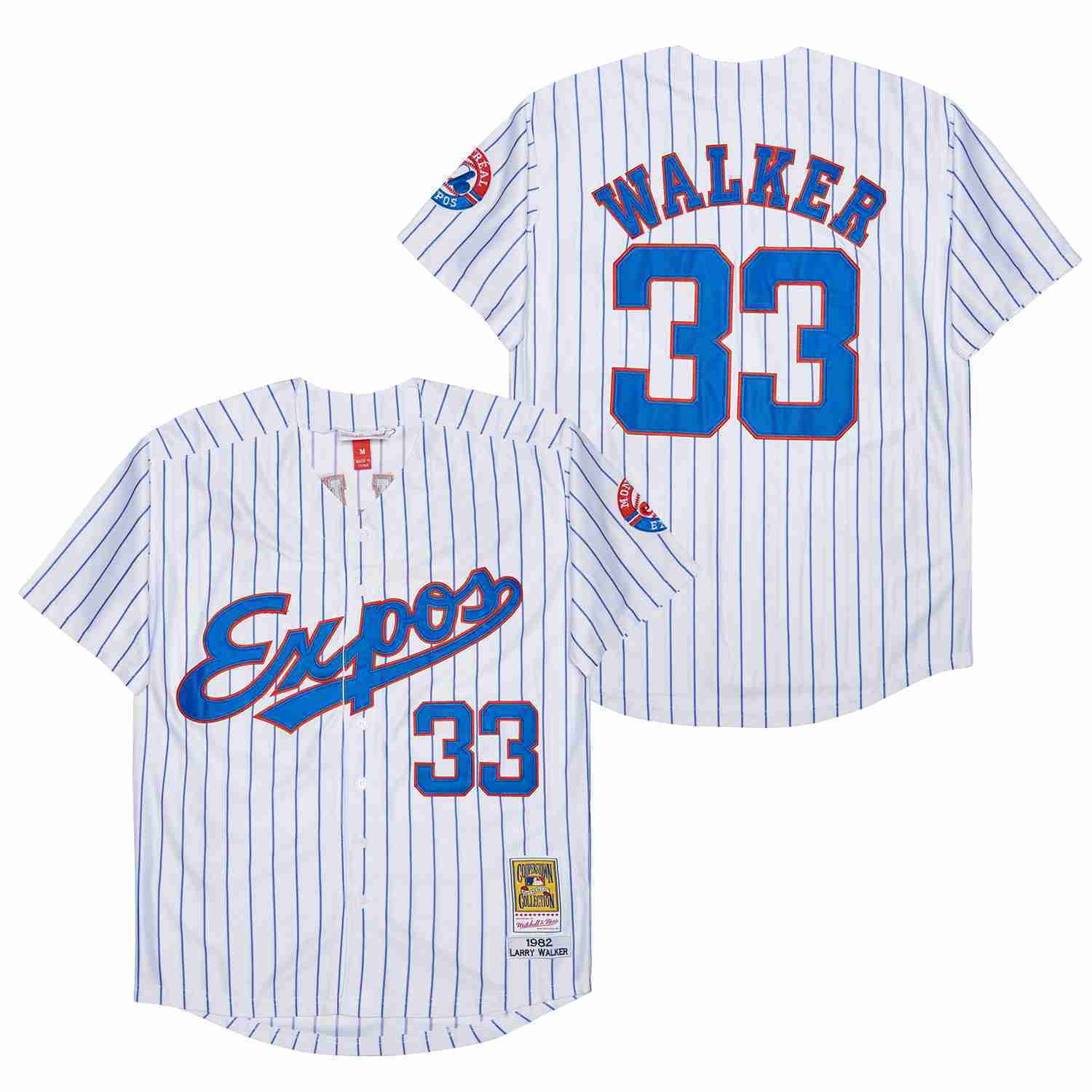 EXPOS #33 WALKER Expos 33 White 1982 Retro Baseball Jersey baseball jersey product view 1