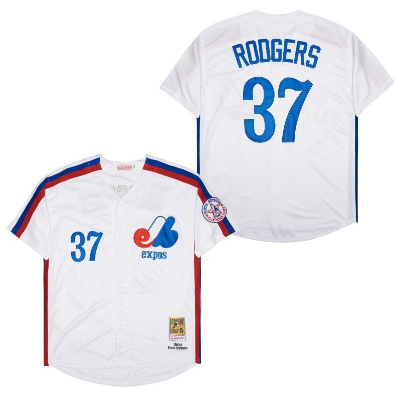 EXPOS #37 RODGERS Style 3 Baseball Jersey baseball jersey product view 1