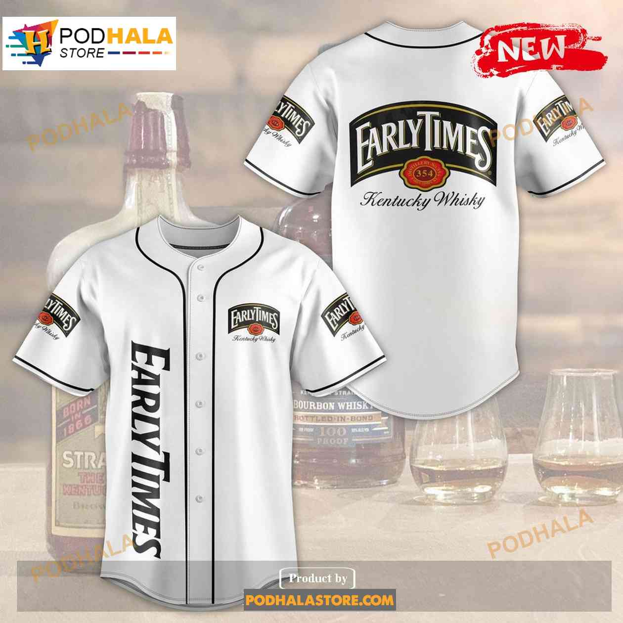 Early Times Kentucky Whisky Baseball Jersey baseball jersey product view 1
